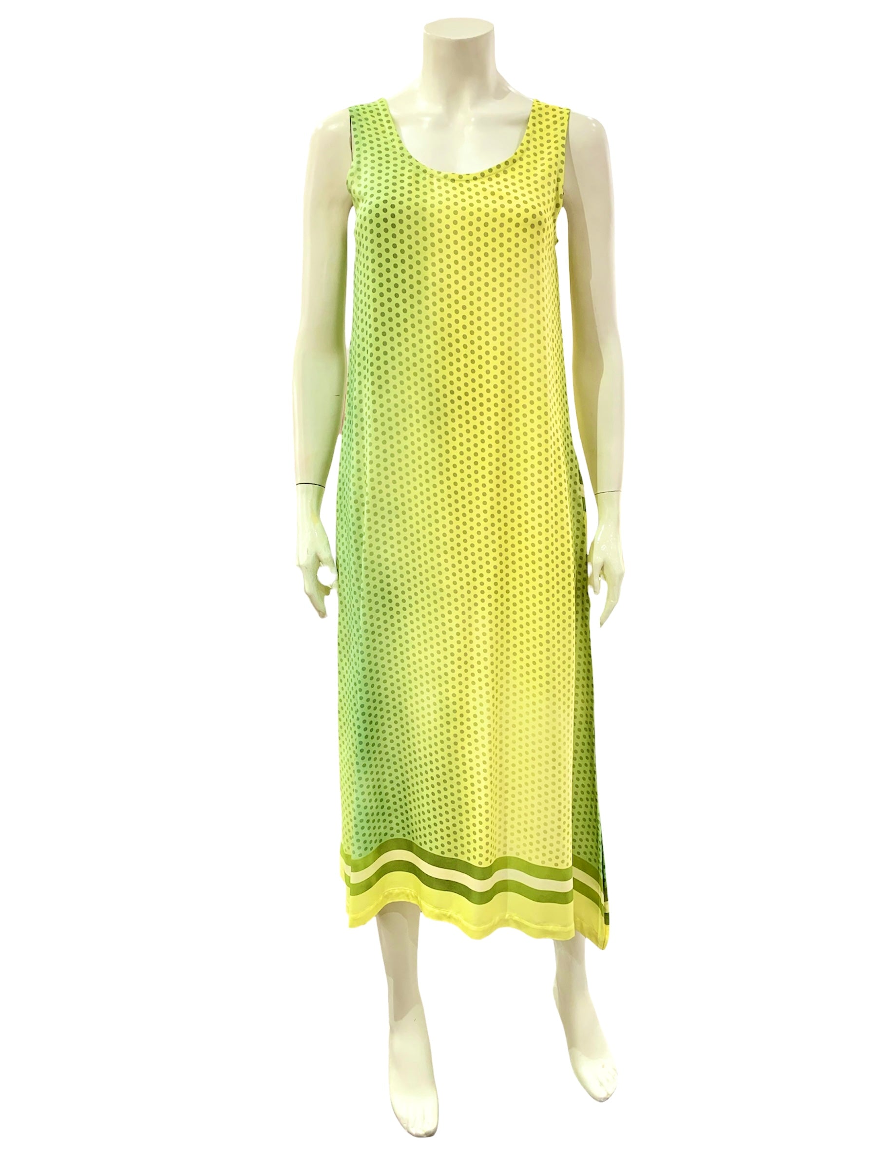 ABITO POIS VERDE GIALLO
