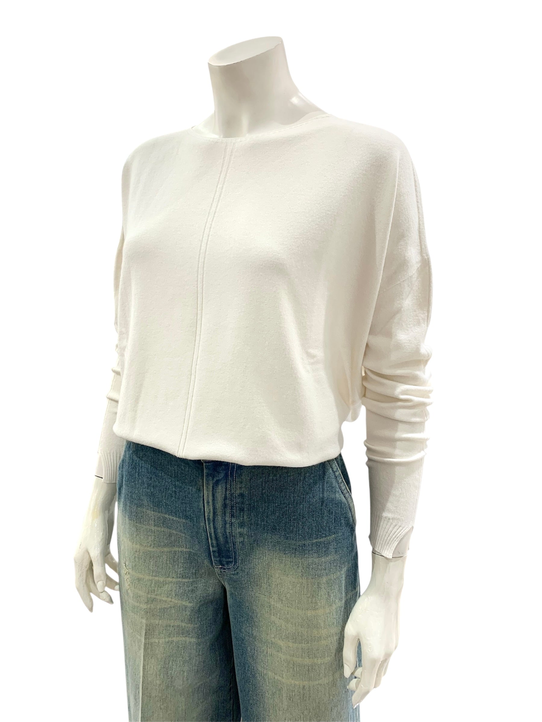 MAGLIA DUE RIGHE PANNA