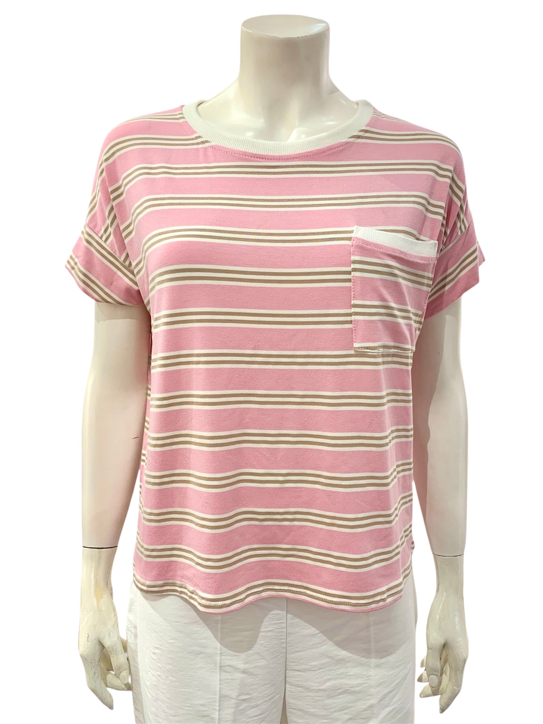 T-SHIRT TASCHINO ROSA BEIGE