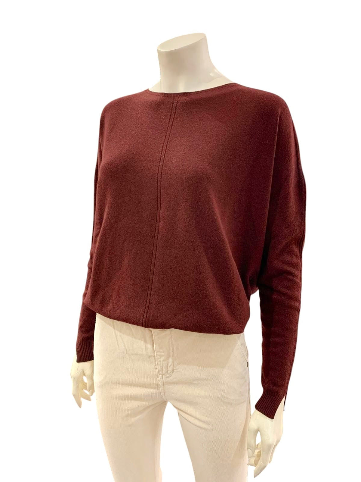 MAGLIA DUE RIGHE VINO