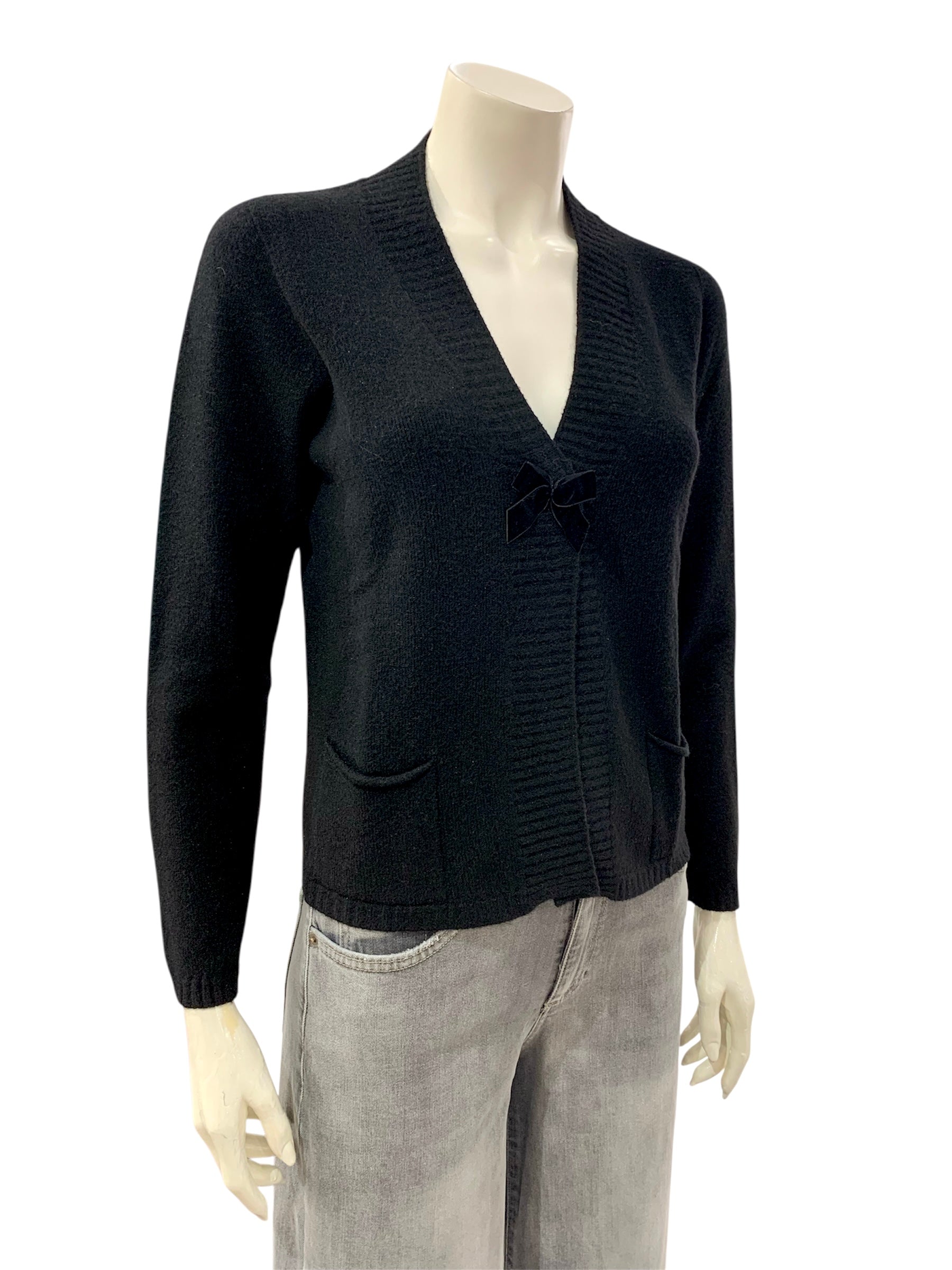 CARDIGAN FIOCCO NERO