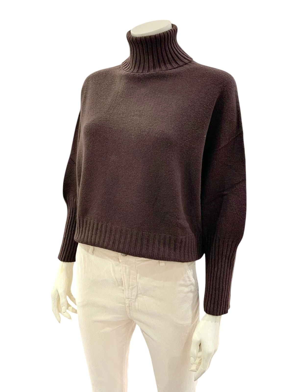 MAGLIA CANNETTATO MORO