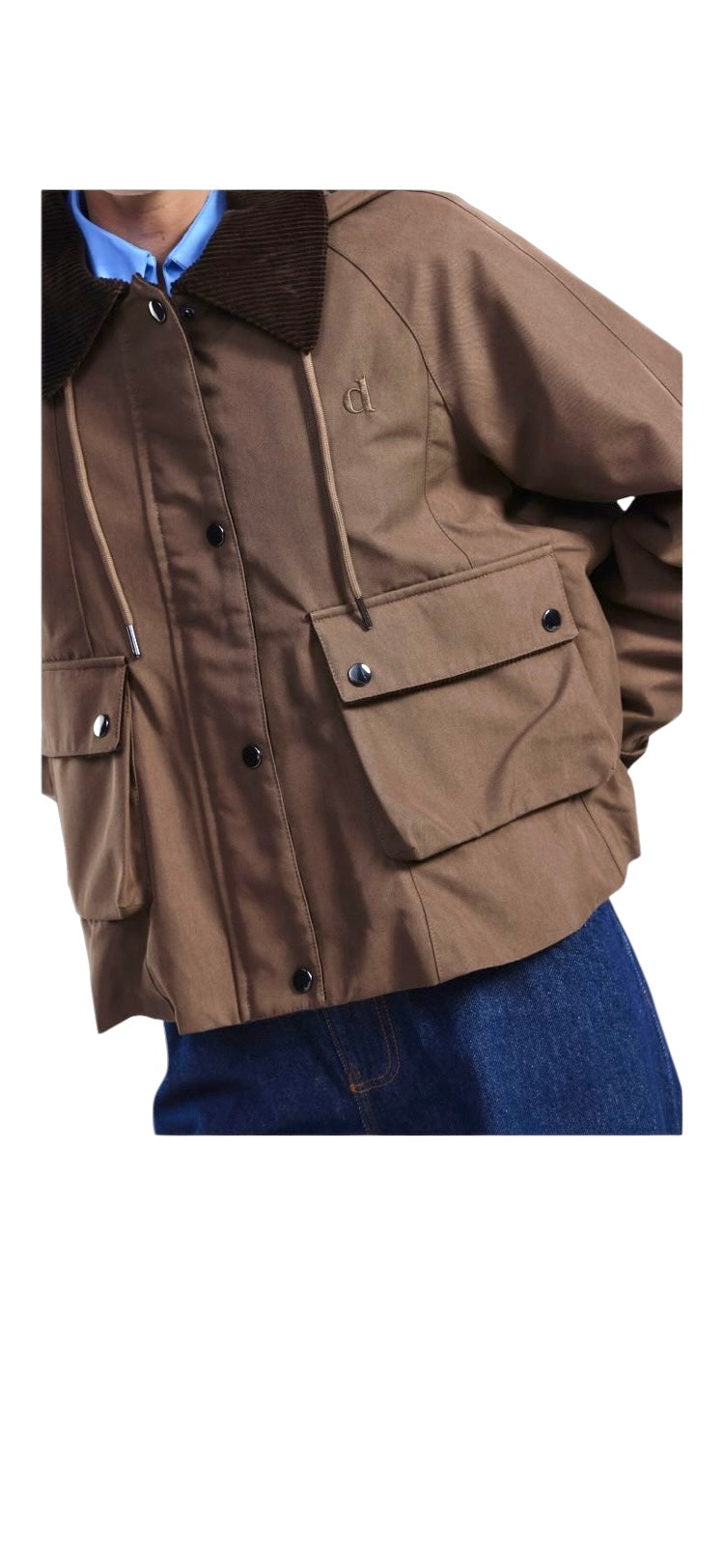 GIUBBINO COLLO VELLUTO MORO