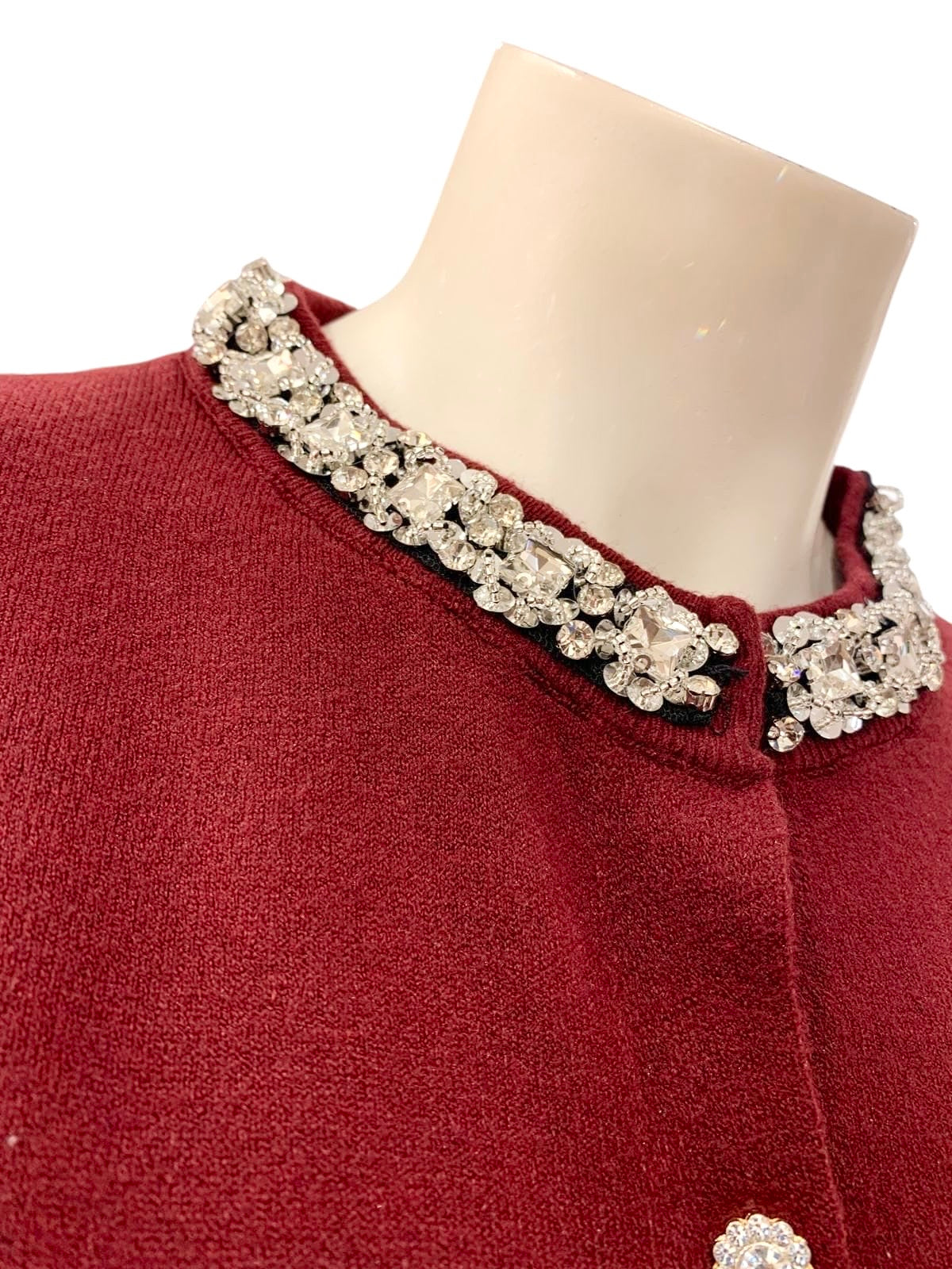 CARDIGAN PIETRE BORDEAUX