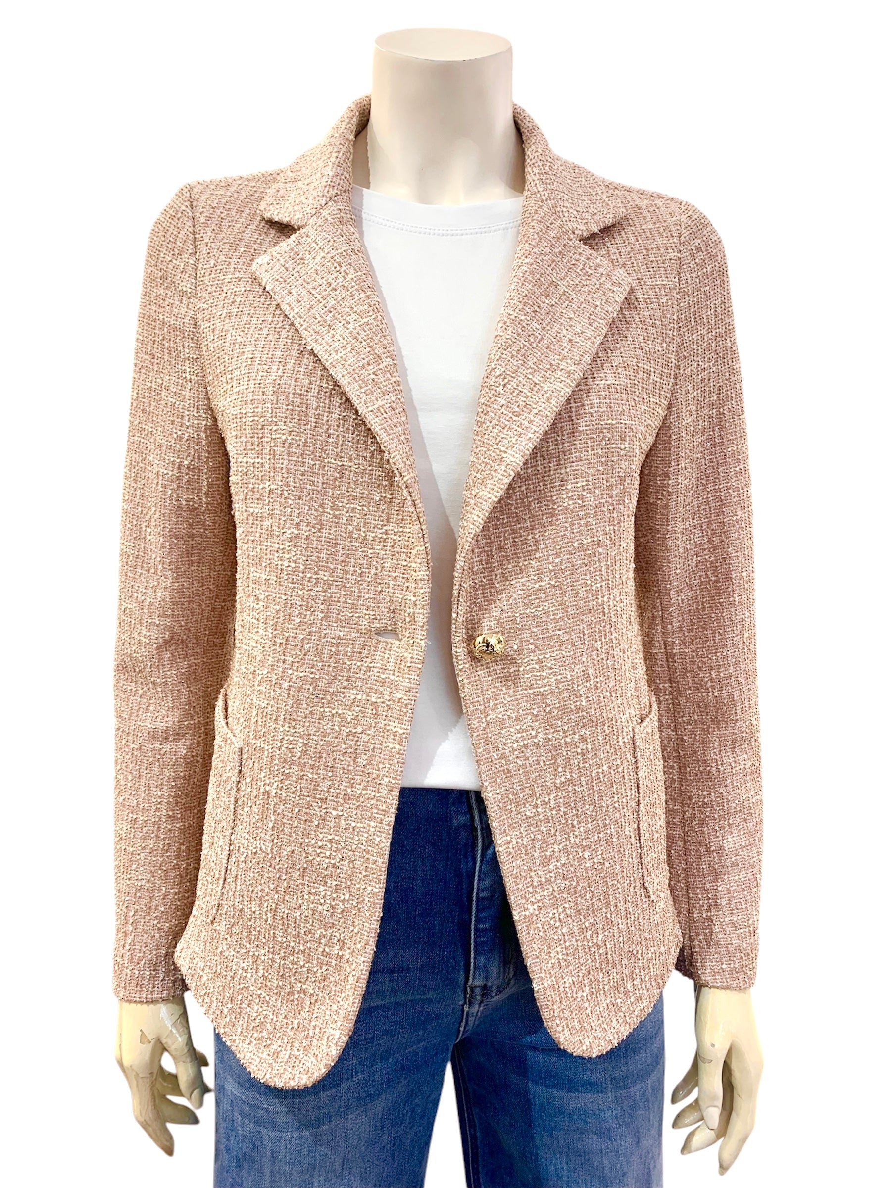 GIACCA TWEED ROSA