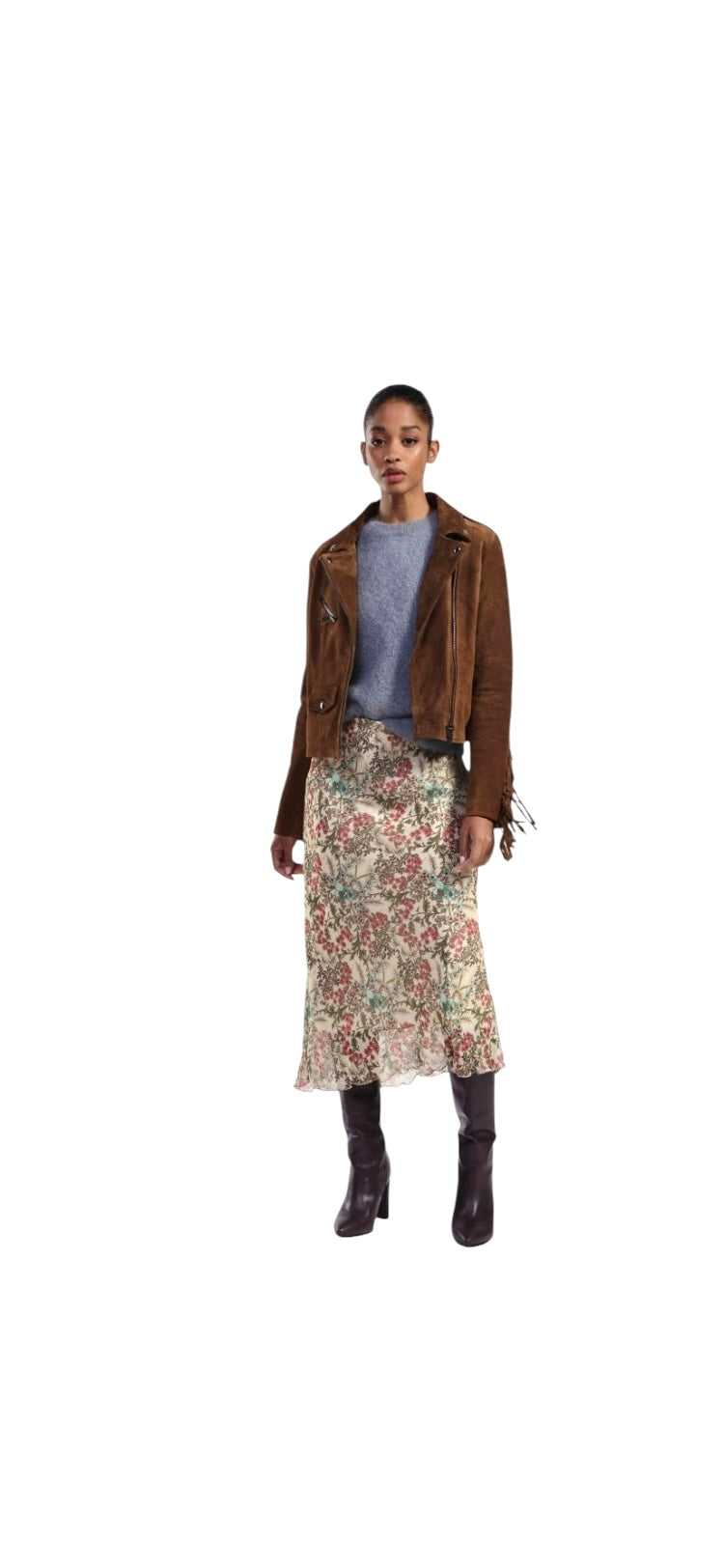 GONNA FLOREALE BEIGE