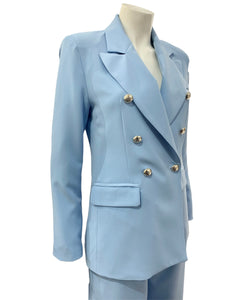 TAILLEUR QUATTRO BOTTONI CELESTE