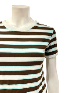 T-SHIRT RIGHE MORO TURCHESE