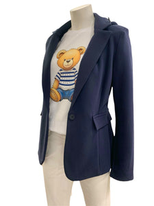 GIACCA FELPA BLU NAVY