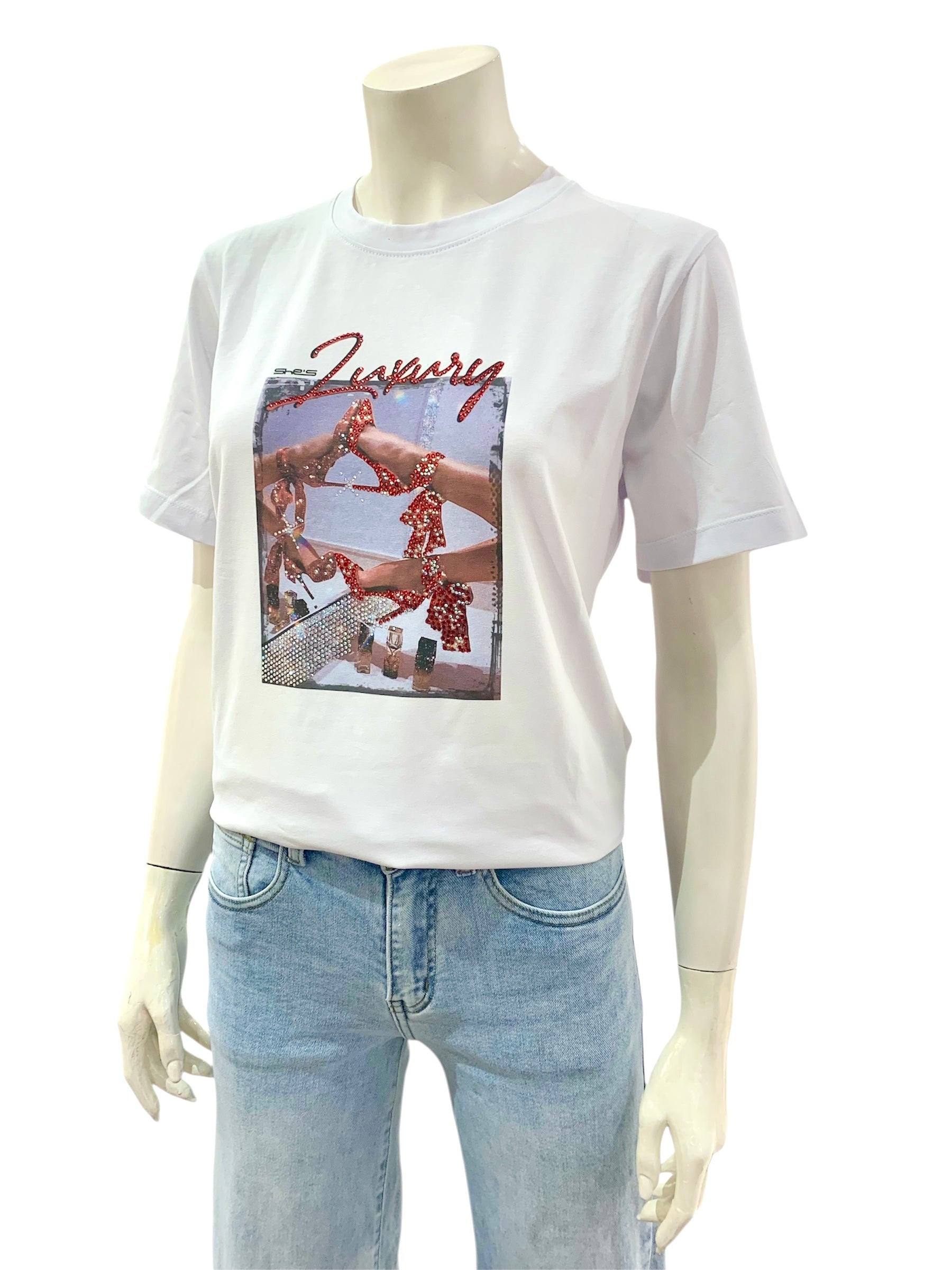 T-SHIRT SCARPETTE BIANCA