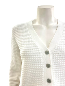 CARDIGAN MAGLIA RISO BIANCO
