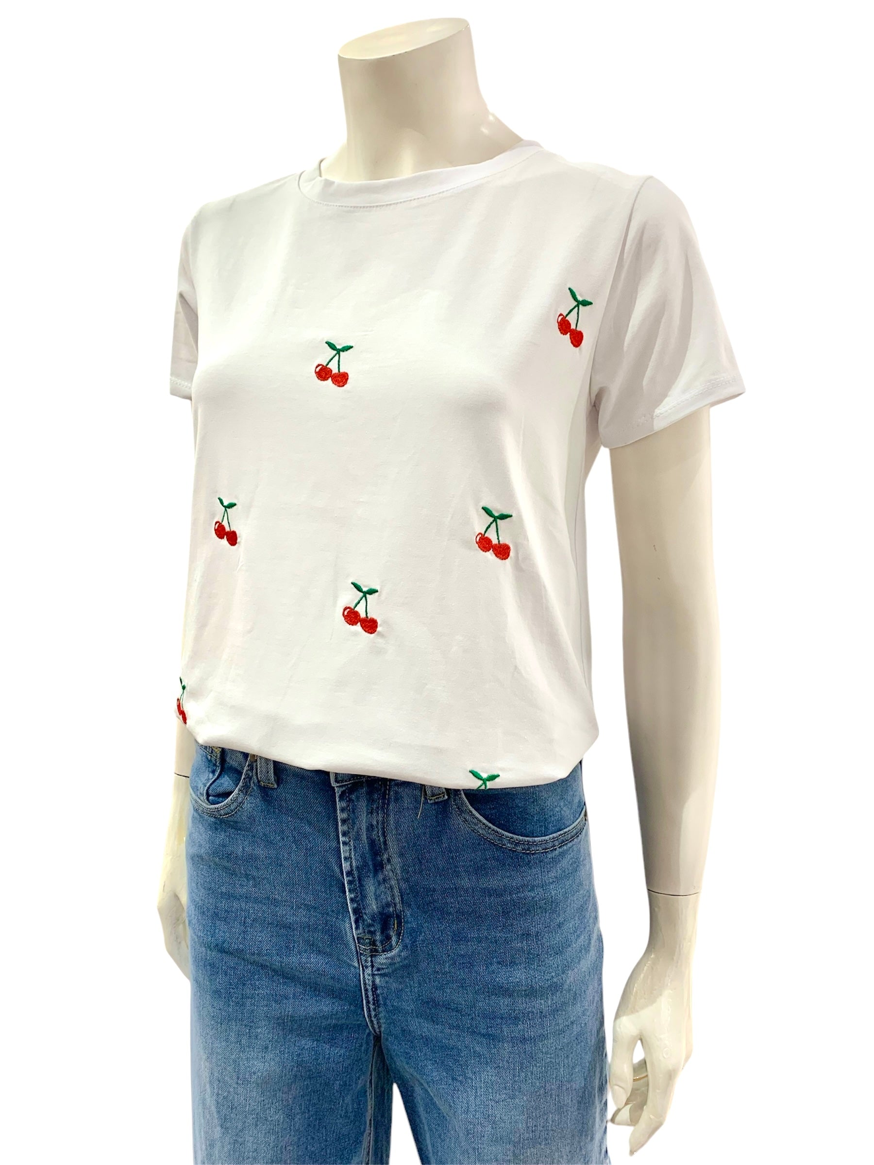 T-SHIRT CILIEGIE BIANCA
