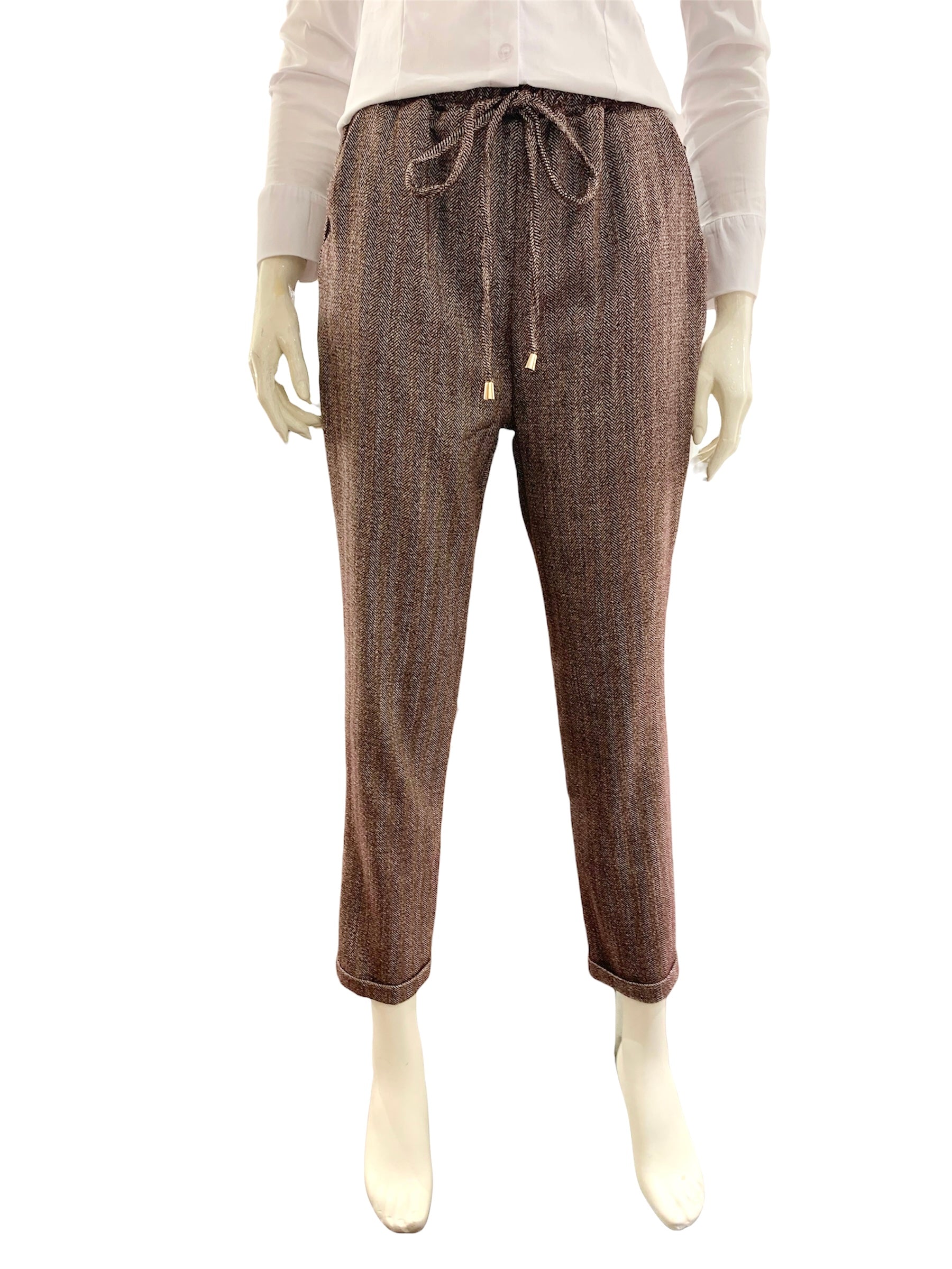 PANTALONE SPIGATO PRUGNA