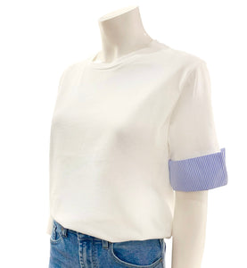 T-SHIRT RIGHE BIANCA