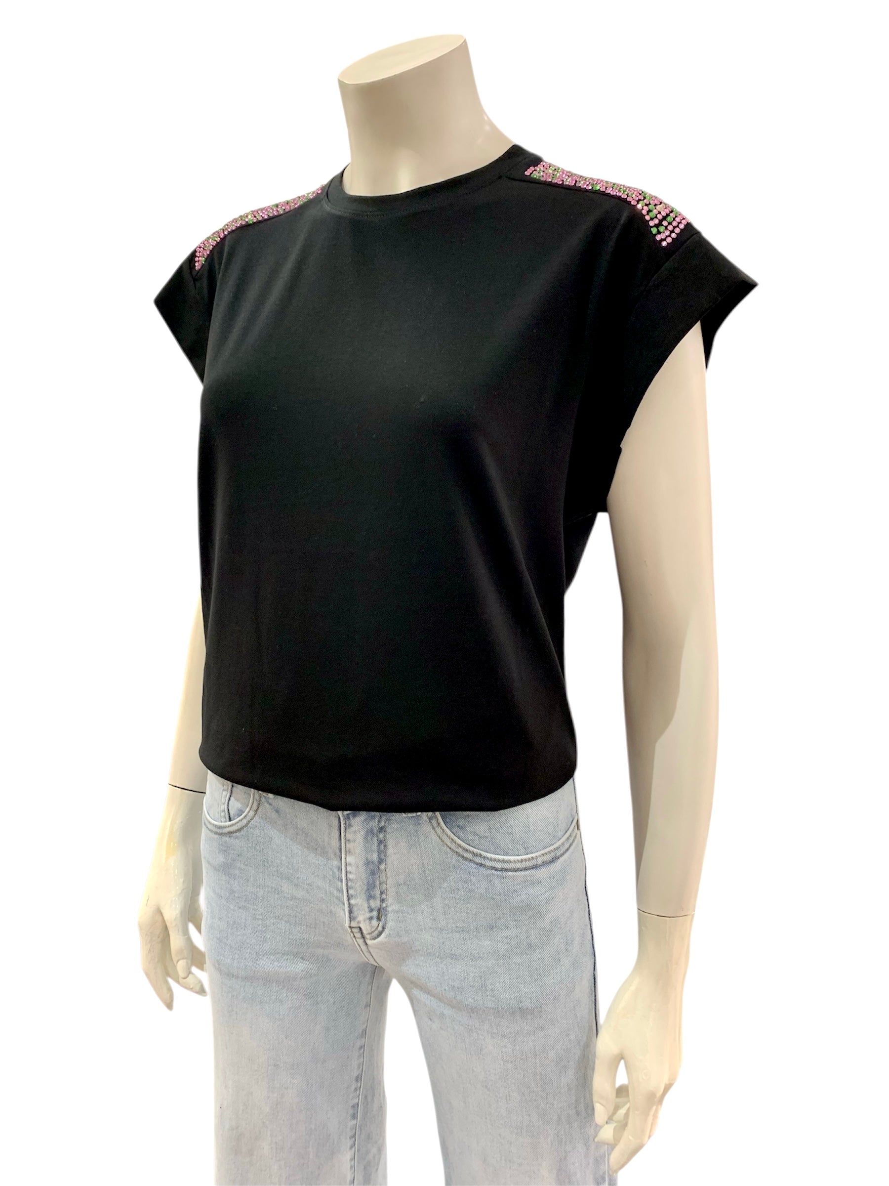 T-SHIRT STRASS NERA