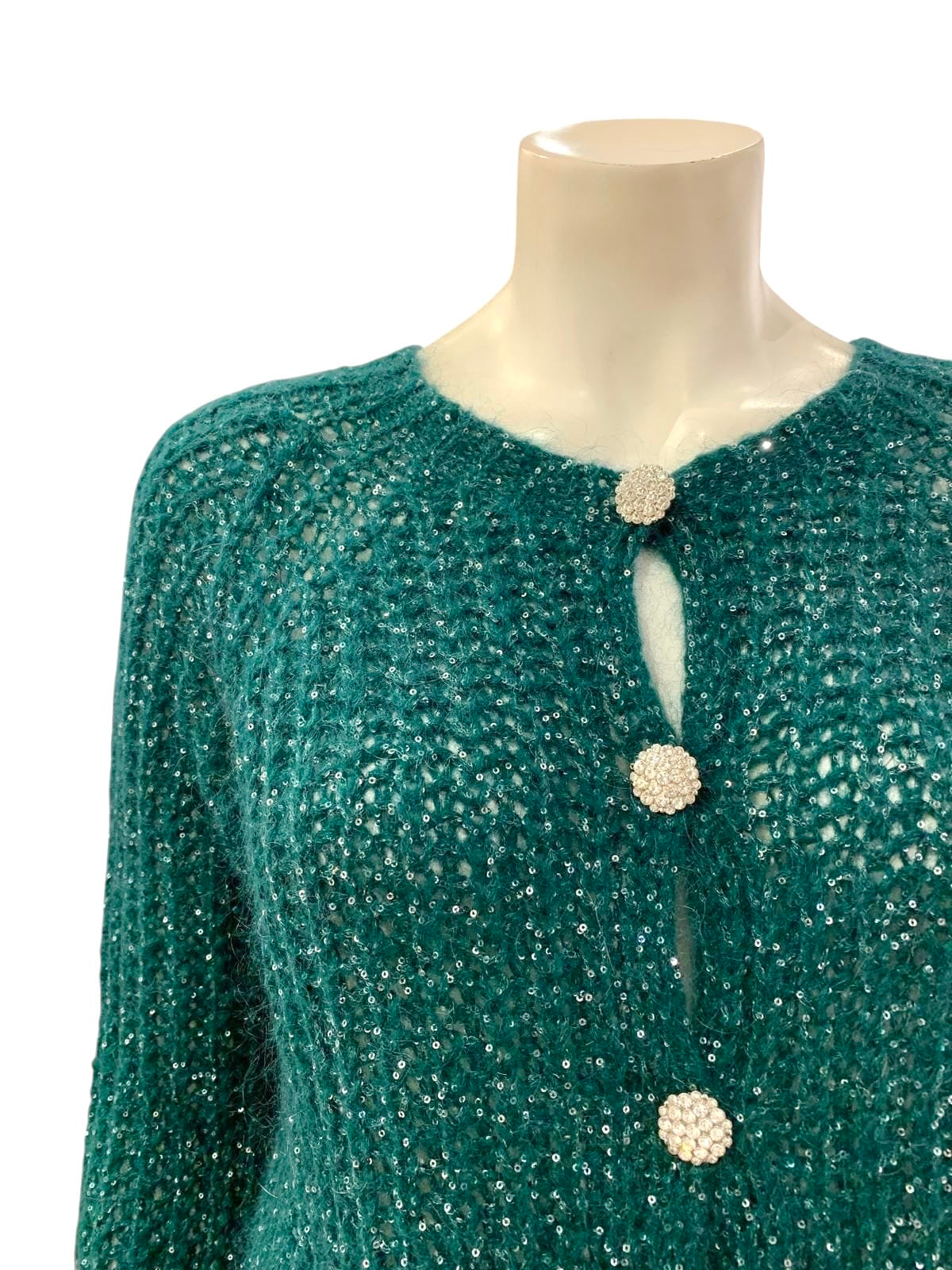 CARDIGAN BOTTONI GIOIELLO VERDE GUCCI