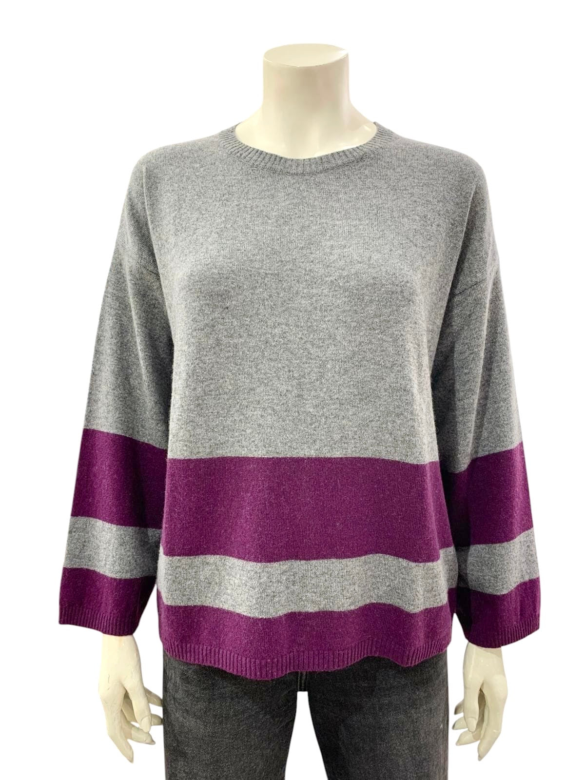 MAGLIA FASCIA GRIGIO VIOLA