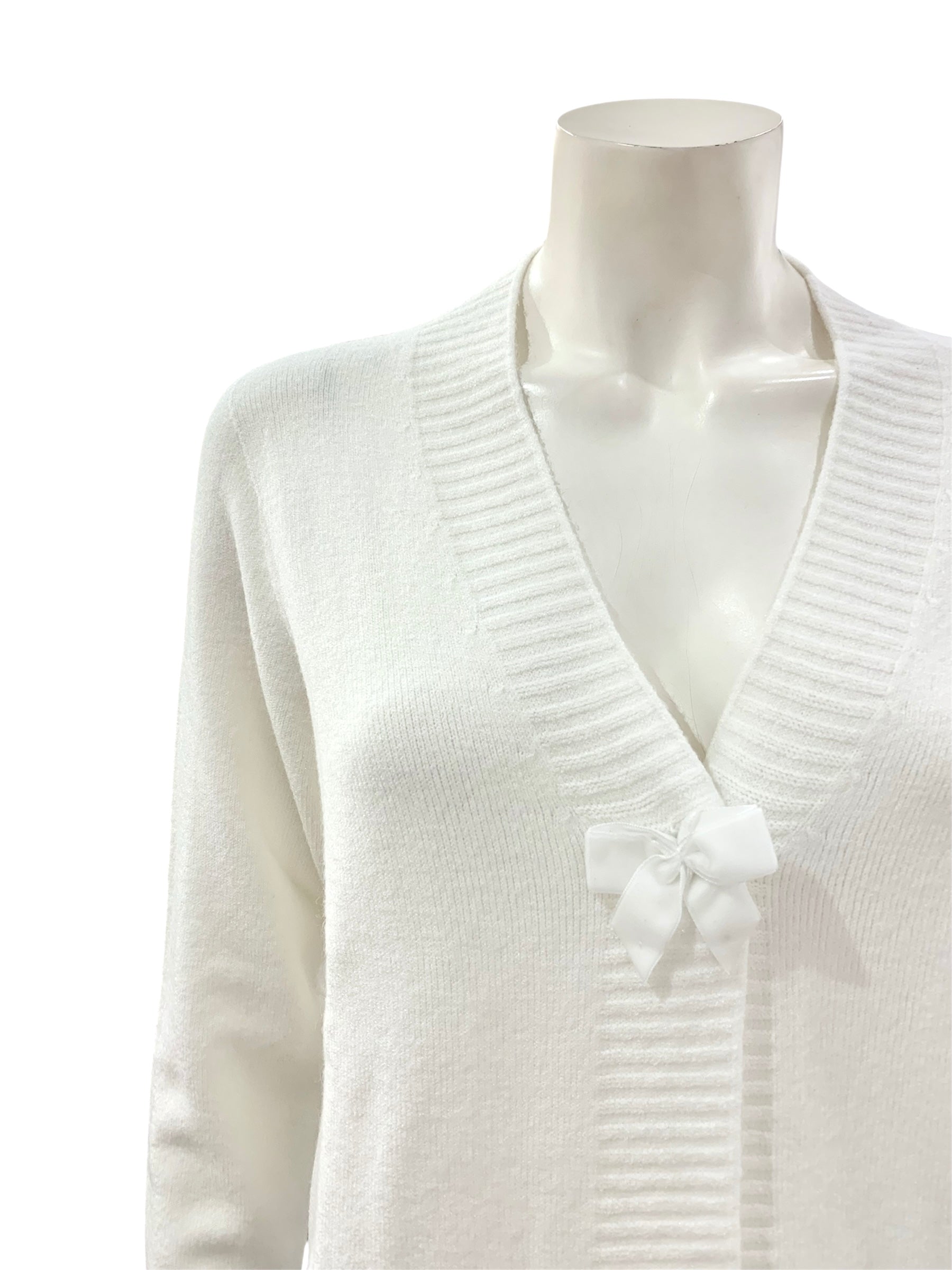 CARDIGAN FIOCCO PANNA