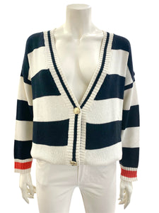 CARDIGAN BOTTONI BIANCO BLU