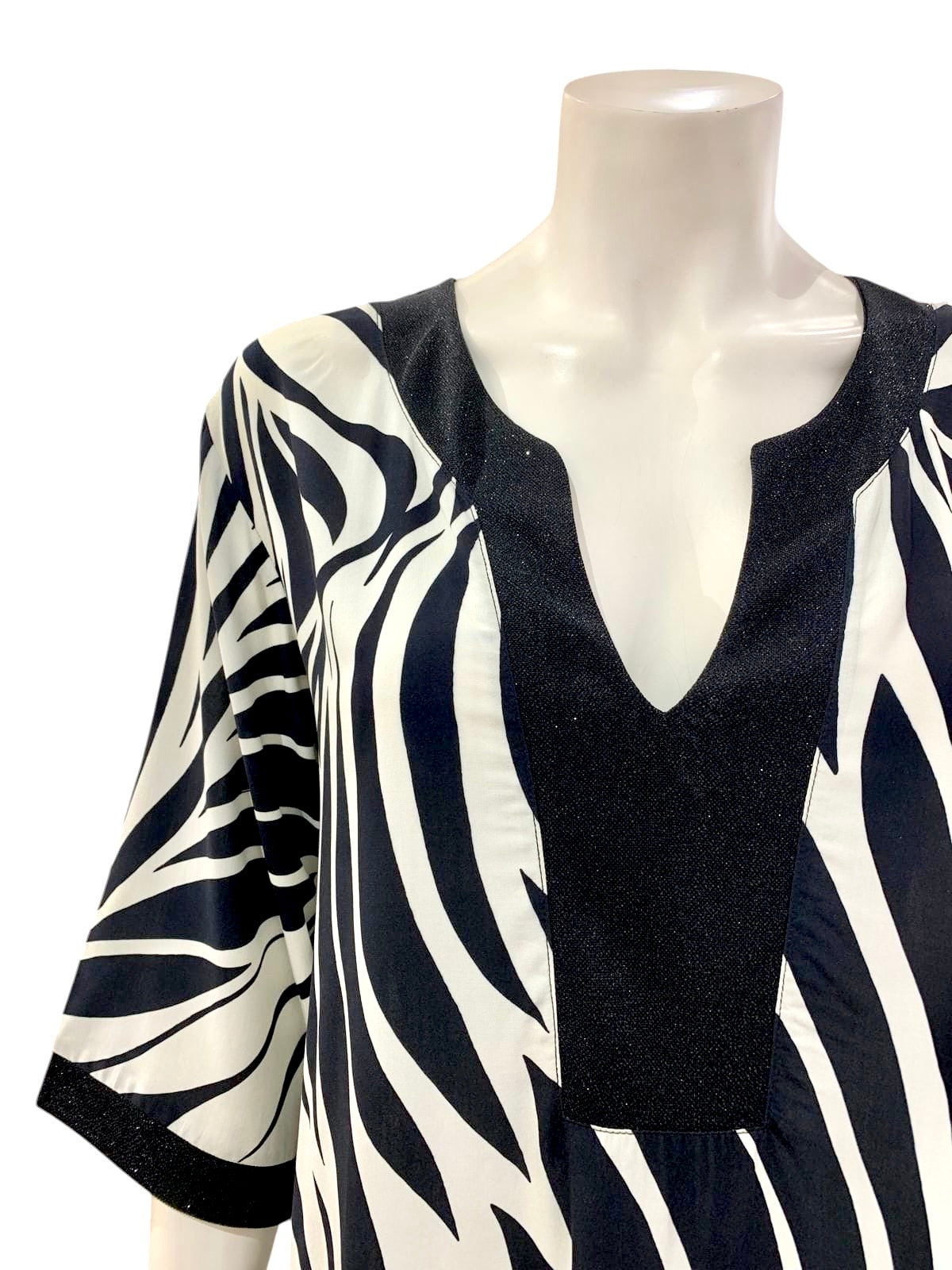 ABITO LUREX BIANCO NERO