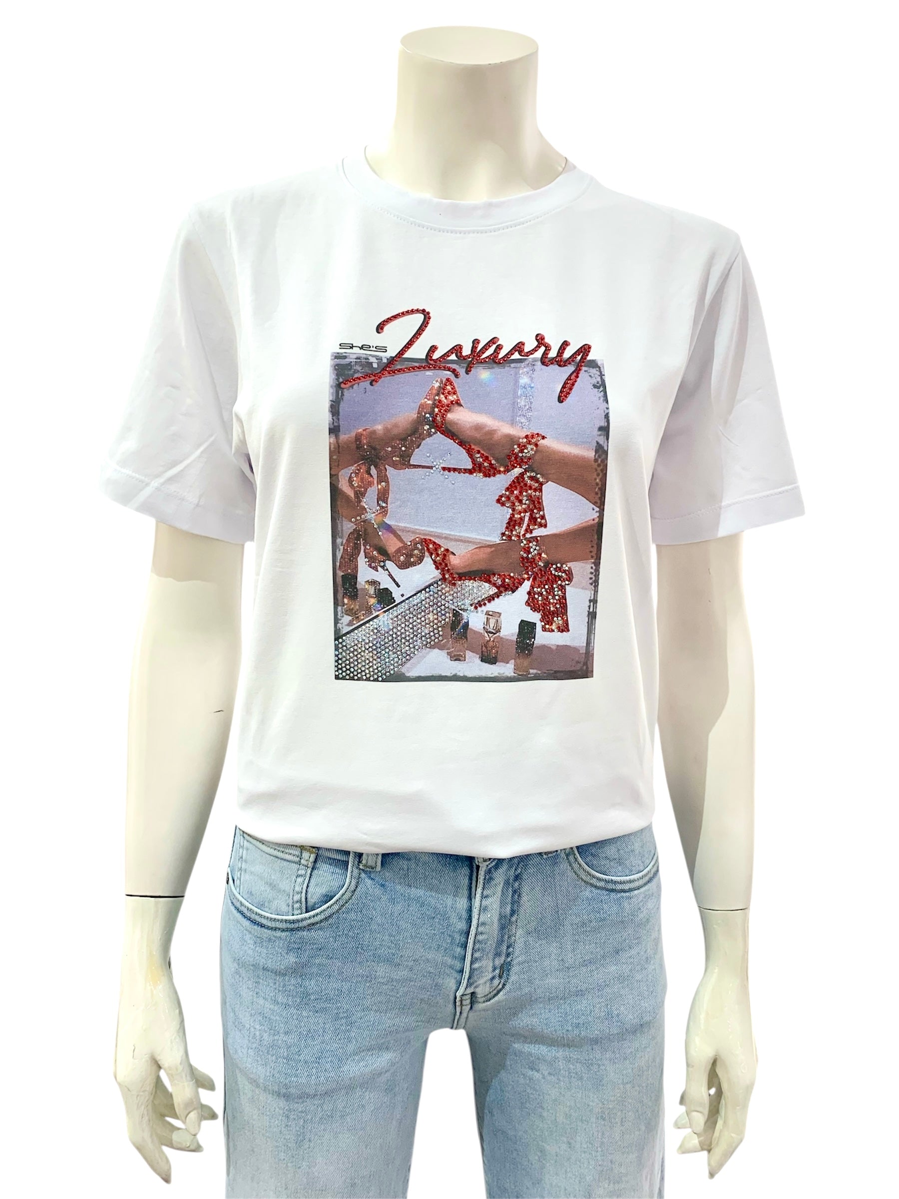 T-SHIRT SCARPETTE BIANCA
