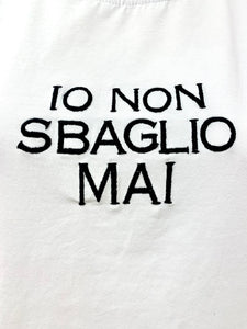 T-SHIRT SCRITTA BIANCA
