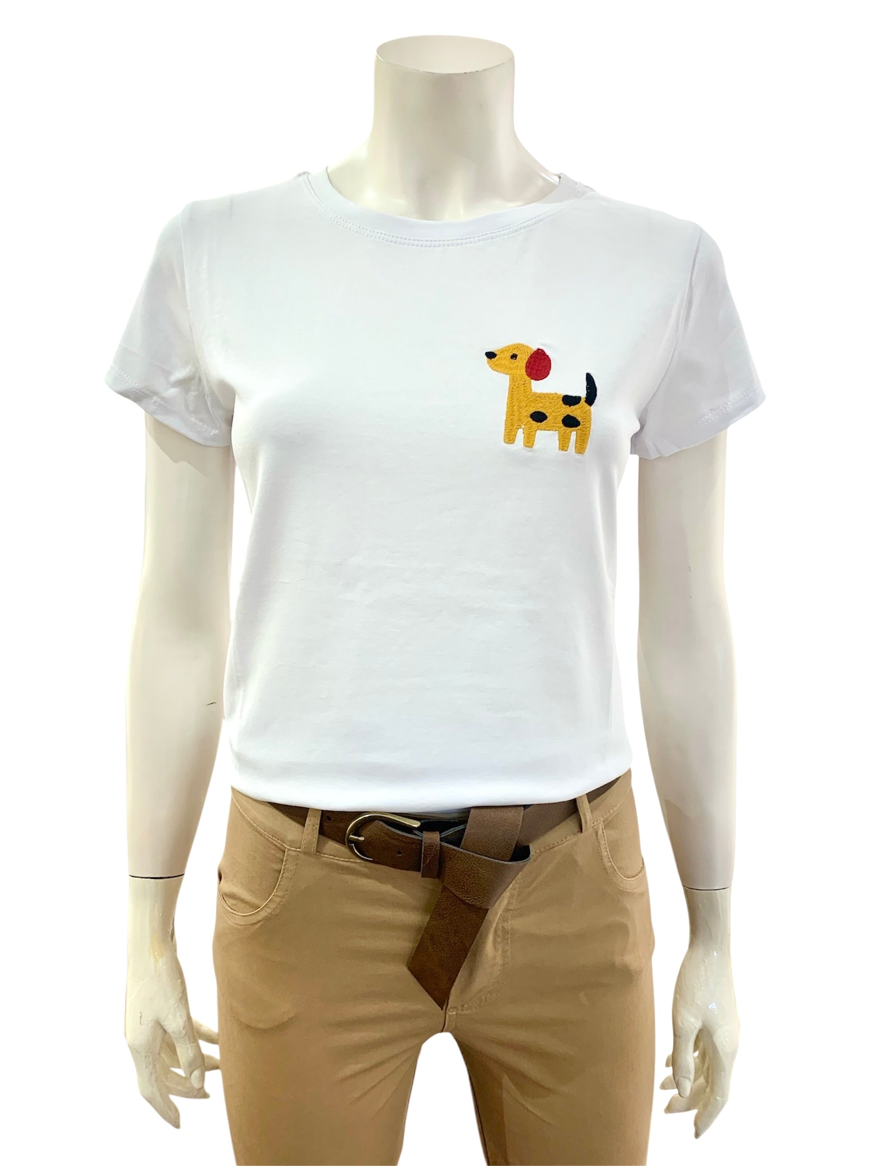 T-SHIRT CAGNOLINO ARANCIO