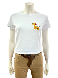 T-SHIRT CAGNOLINO ARANCIO