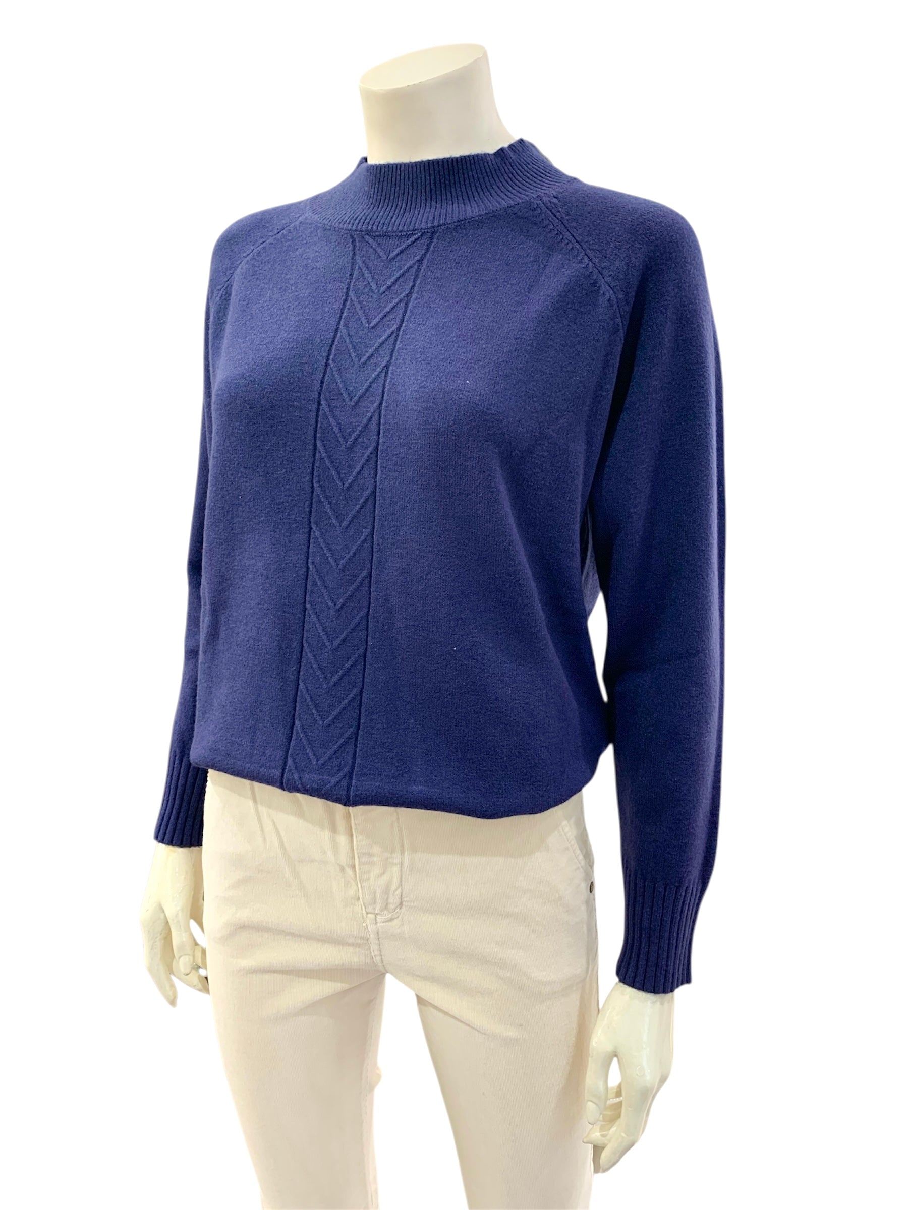 MAGLIA TRECCIA BLU ROYAL