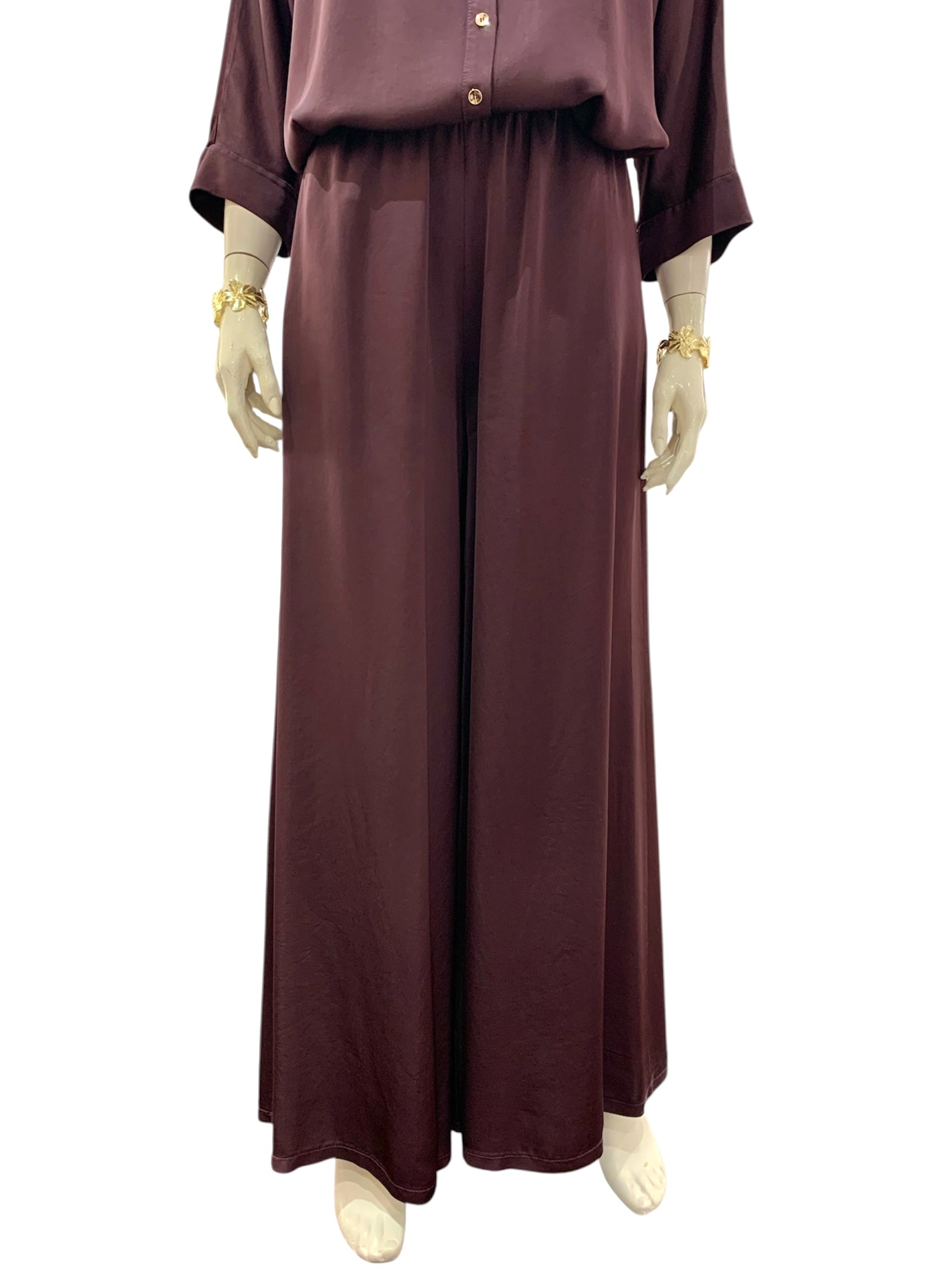 PANTALONE SATIN BURGUNDI