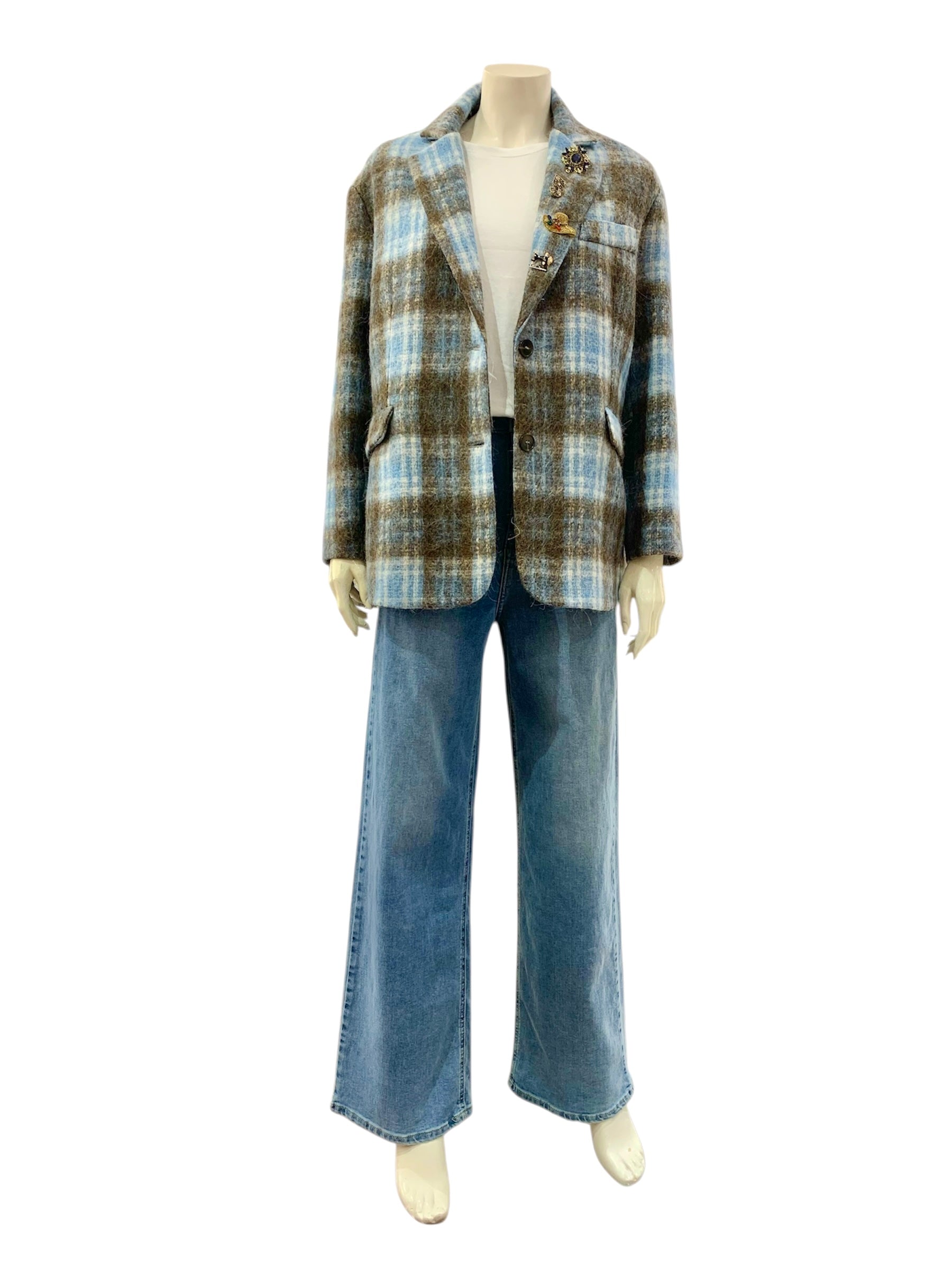 GIACCA SFUMATA CELESTE