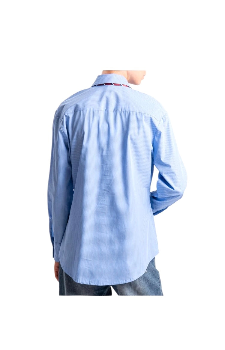CAMICIA CRAVATTA AZZURRA