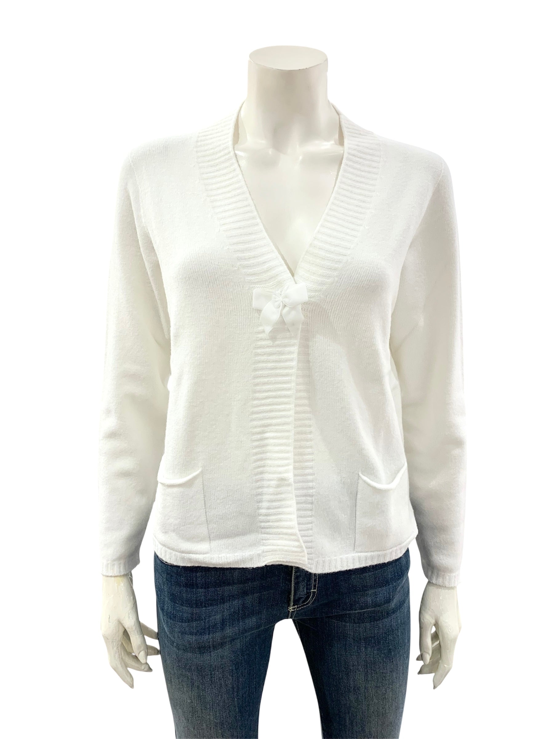 CARDIGAN FIOCCO PANNA