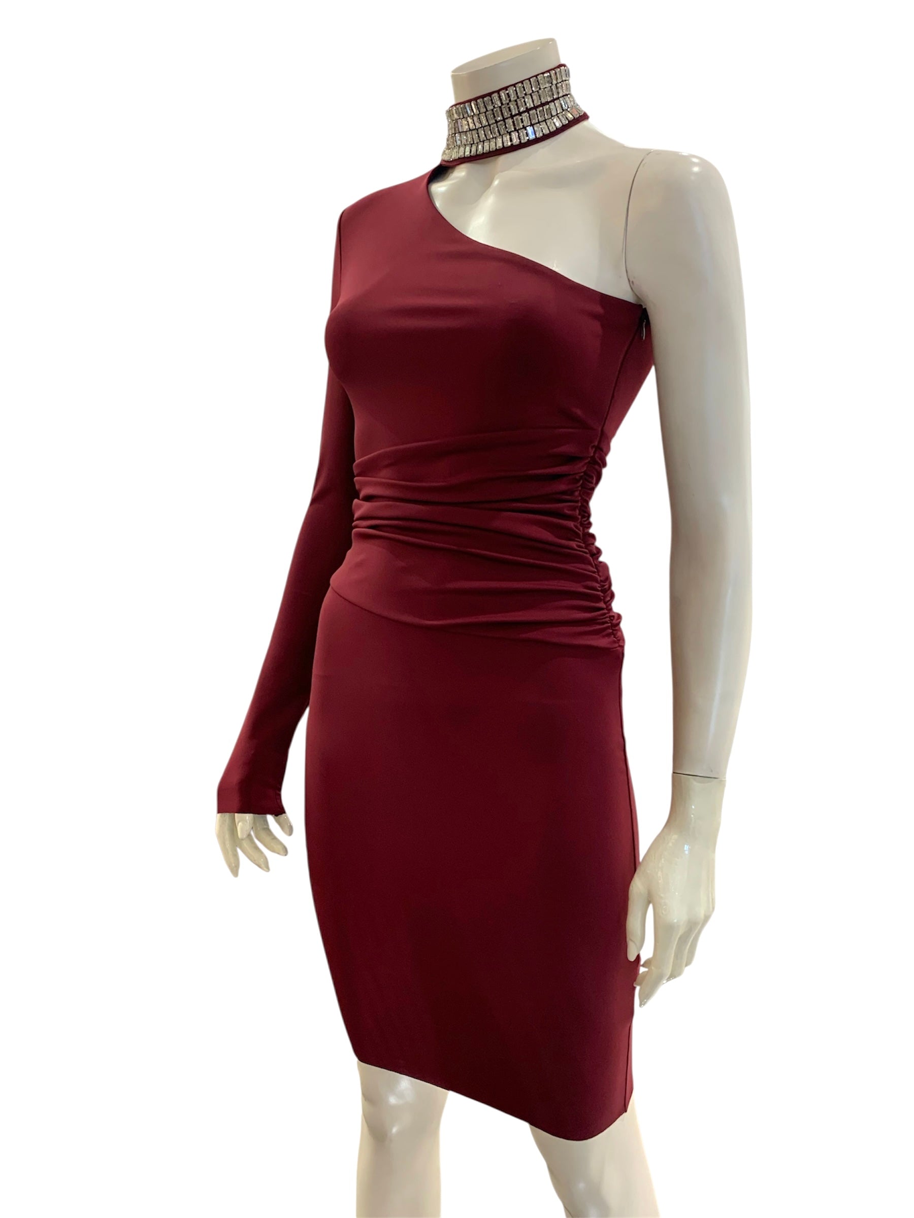 ABITO COLLANA BORDEAUX