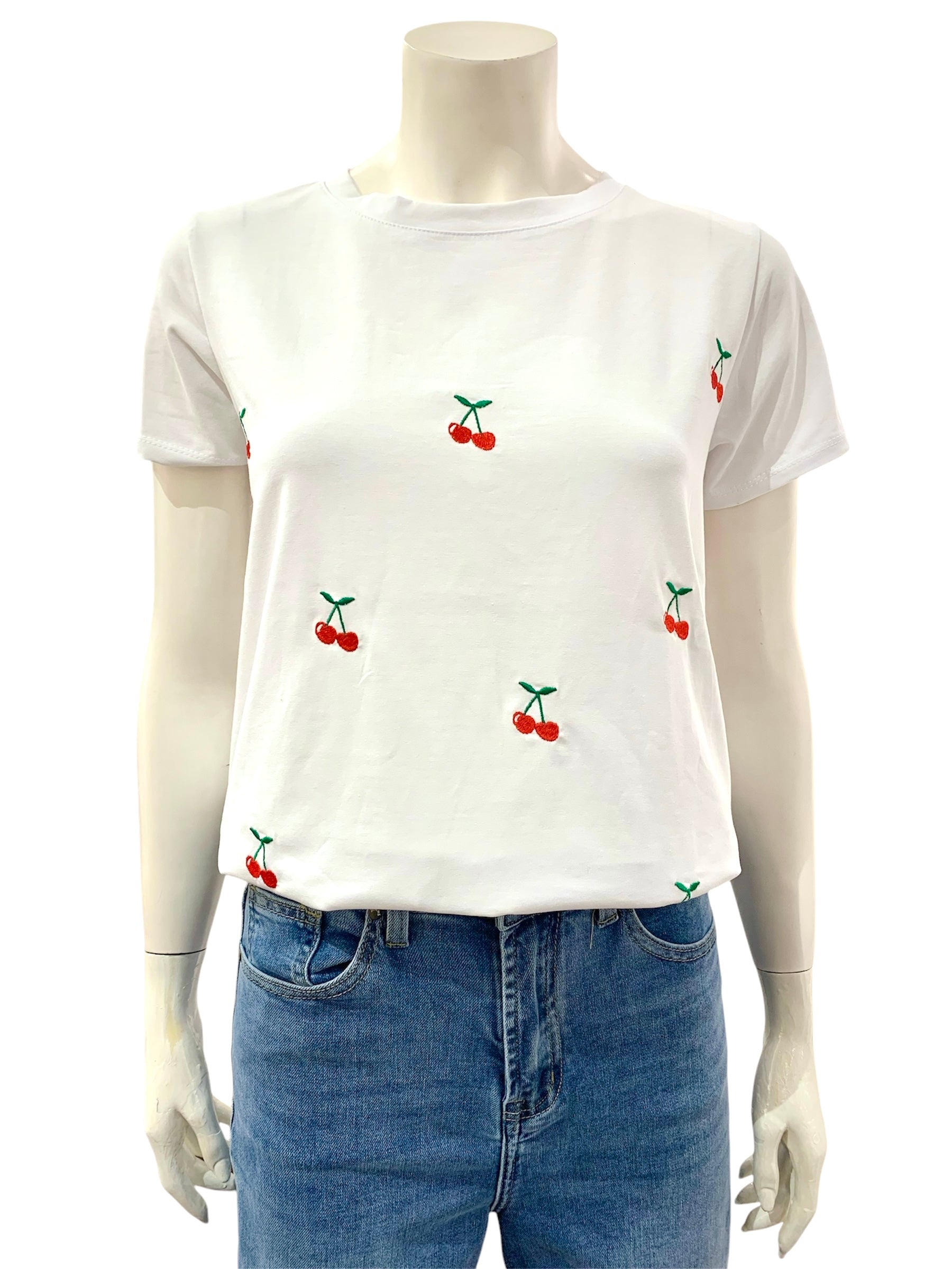 T-SHIRT CILIEGIE BIANCA
