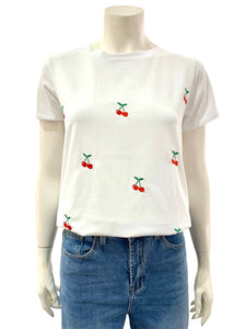 T-SHIRT CILIEGIE BIANCA
