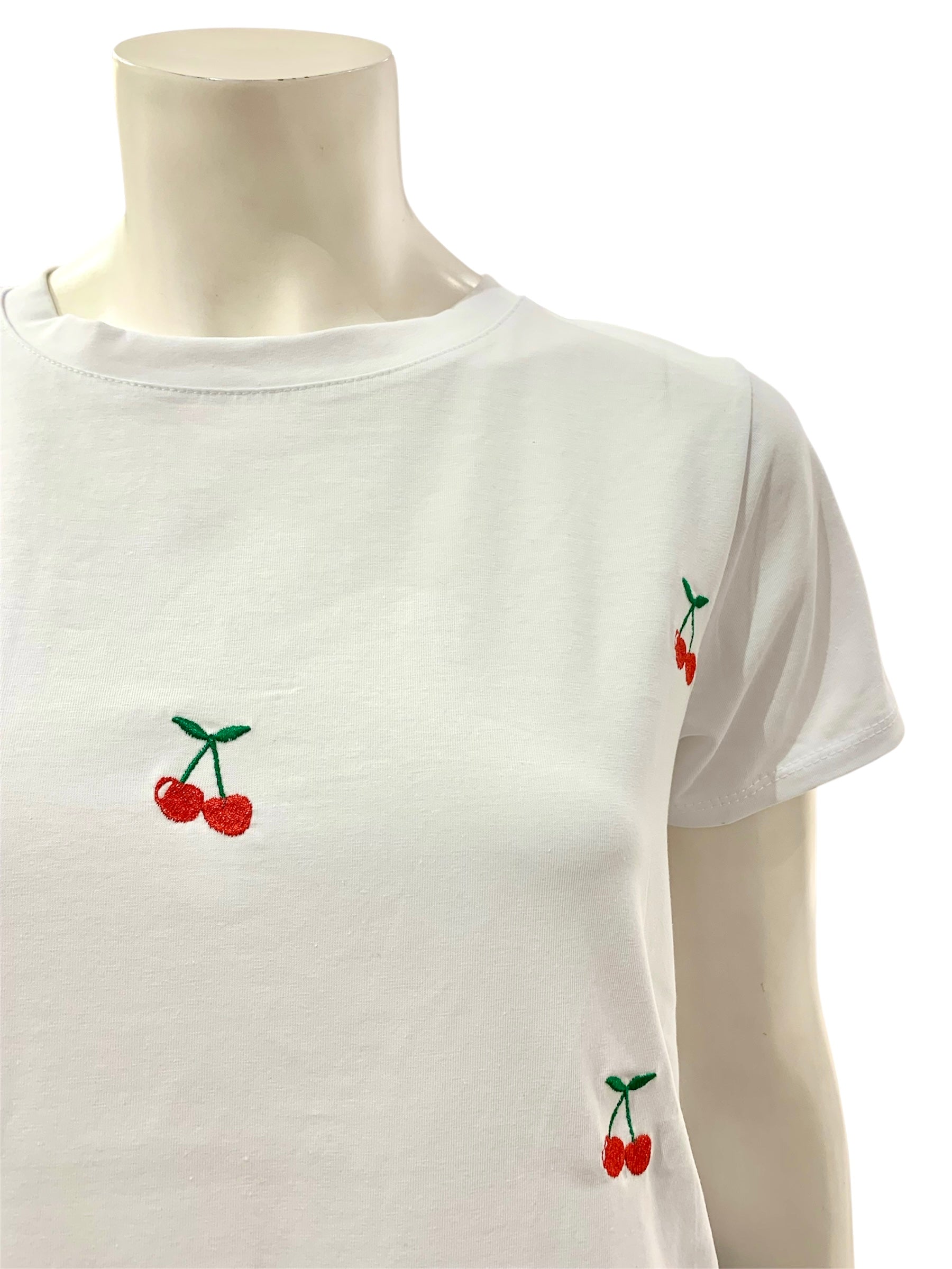 T-SHIRT CILIEGIE BIANCA