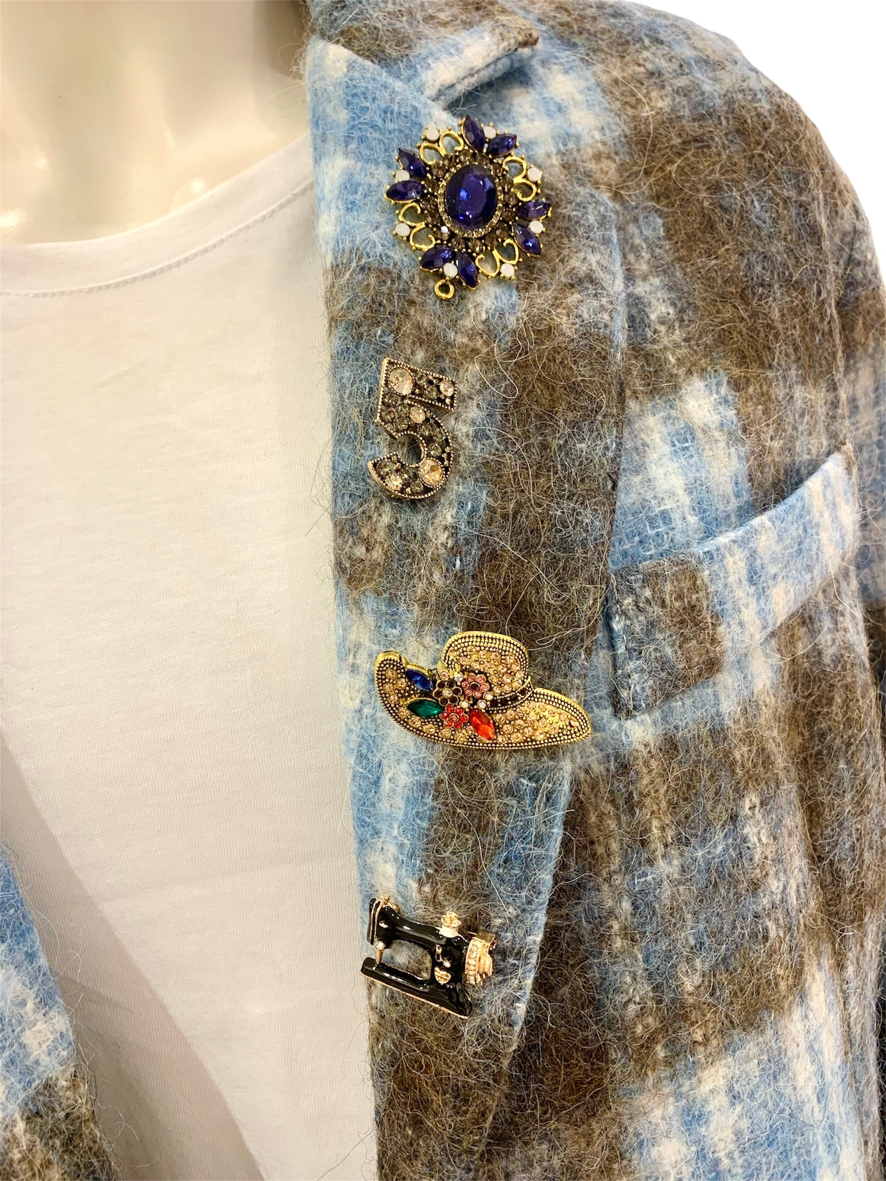 GIACCA SFUMATA CELESTE