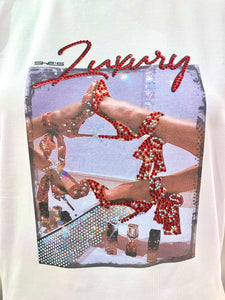 T-SHIRT SCARPETTE BIANCA