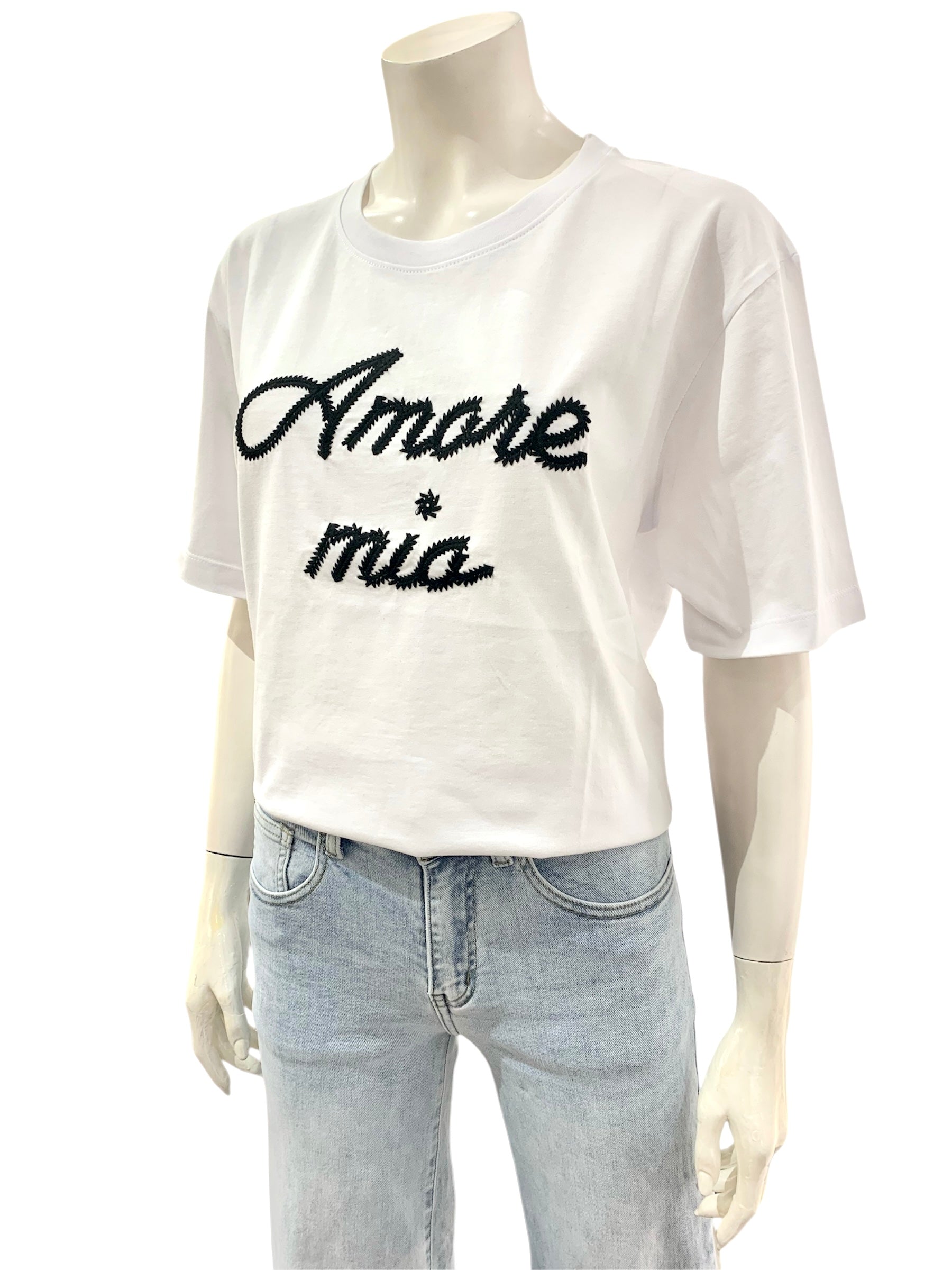 T-SHIRT AMORE MIO BIANCA