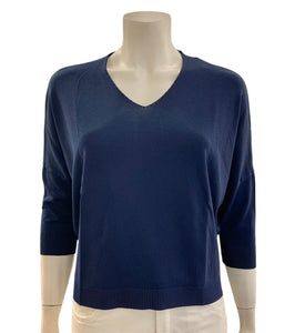 MAGLIA A “V” BLU NAVY