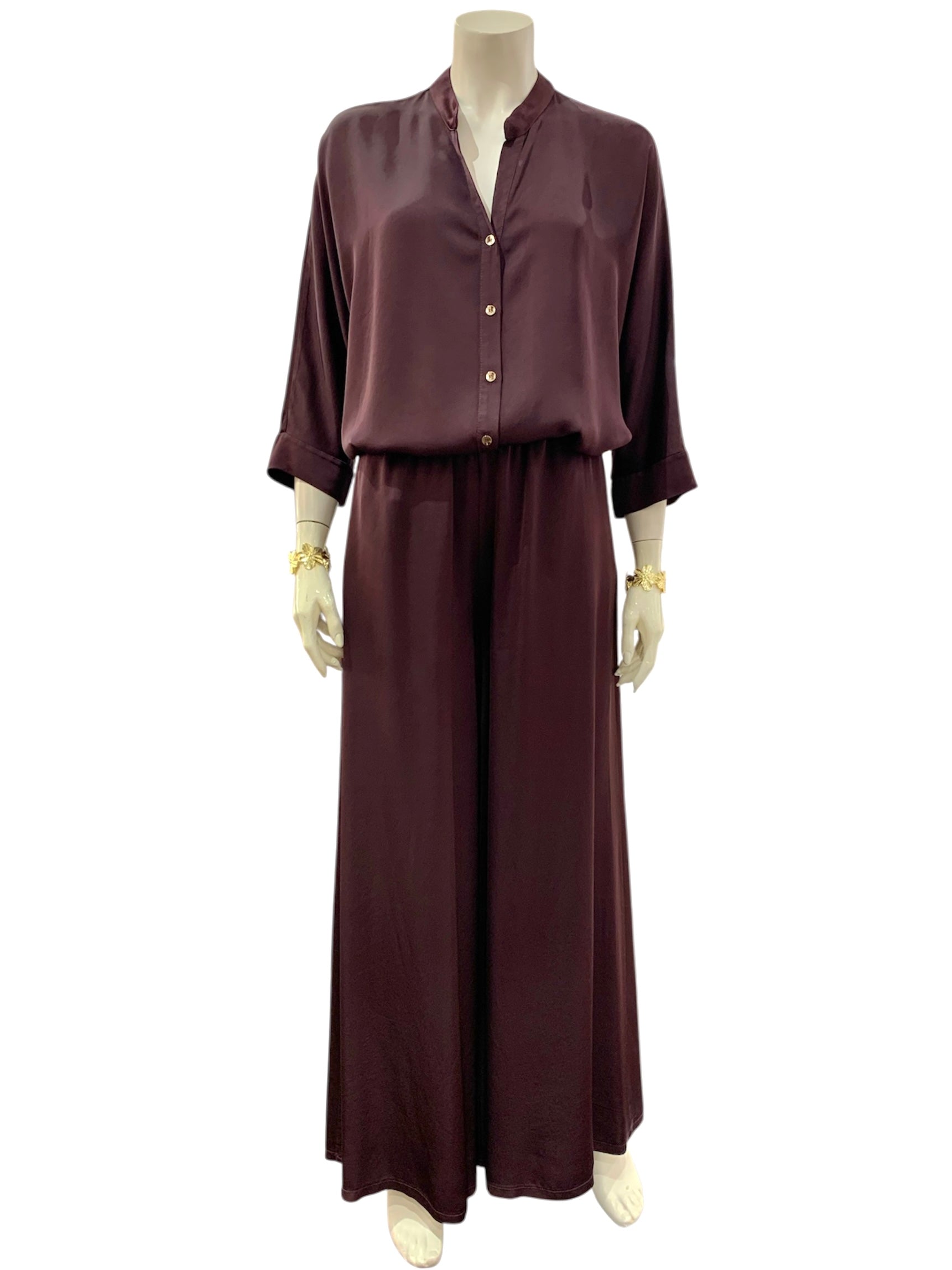 CAMICIA COREANA BURGUNDI