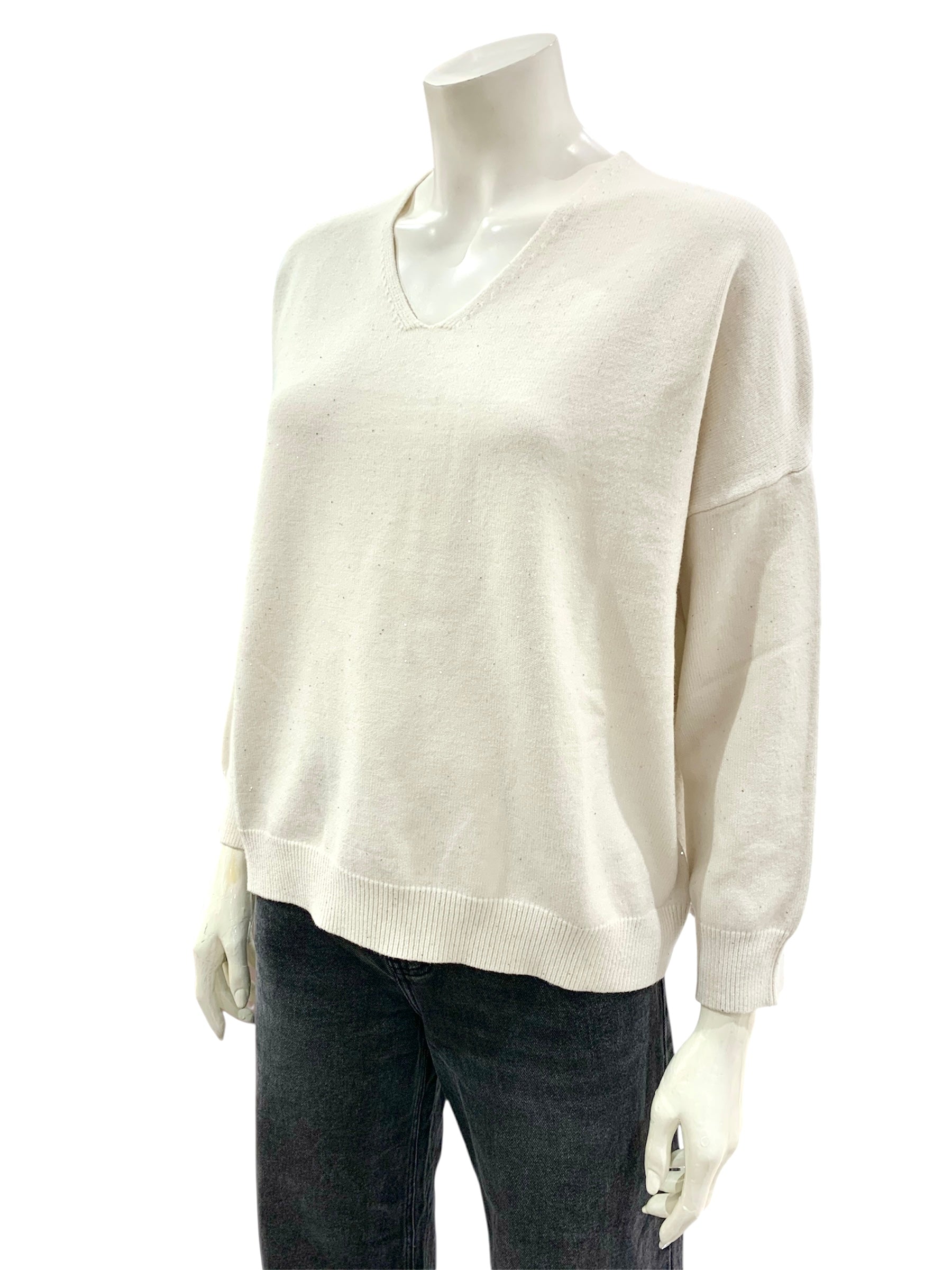 MAGLIA MICROPAILLETTES NATURALE