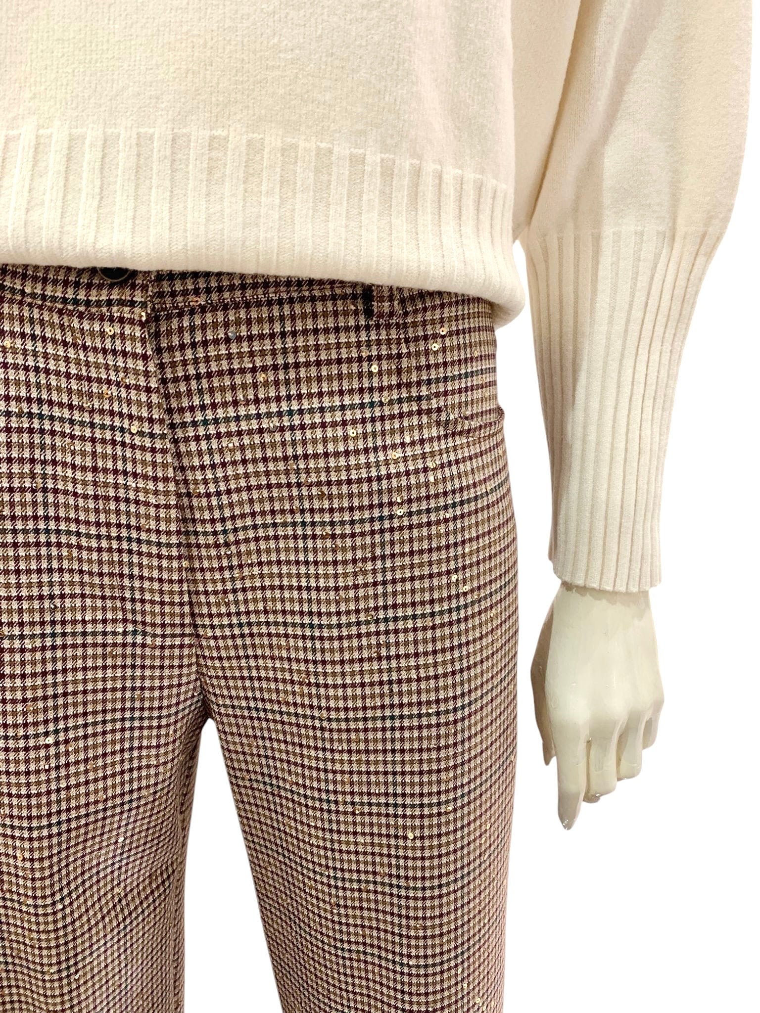 PANTALONE PAILLETTES BORDEAUX