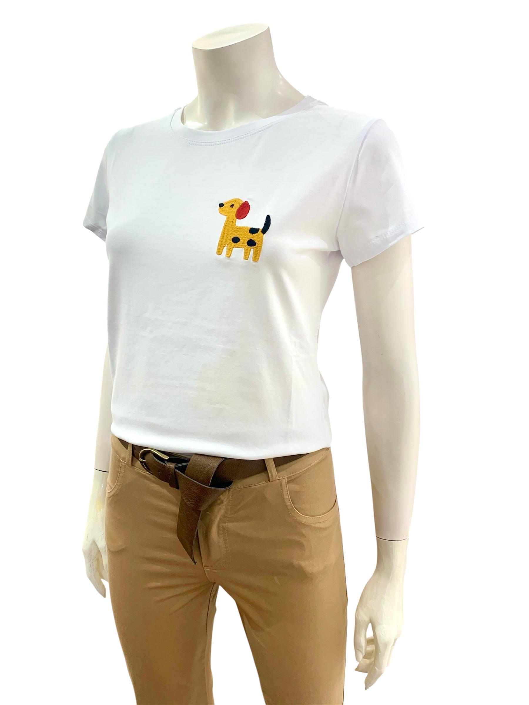 T-SHIRT CAGNOLINO ARANCIO