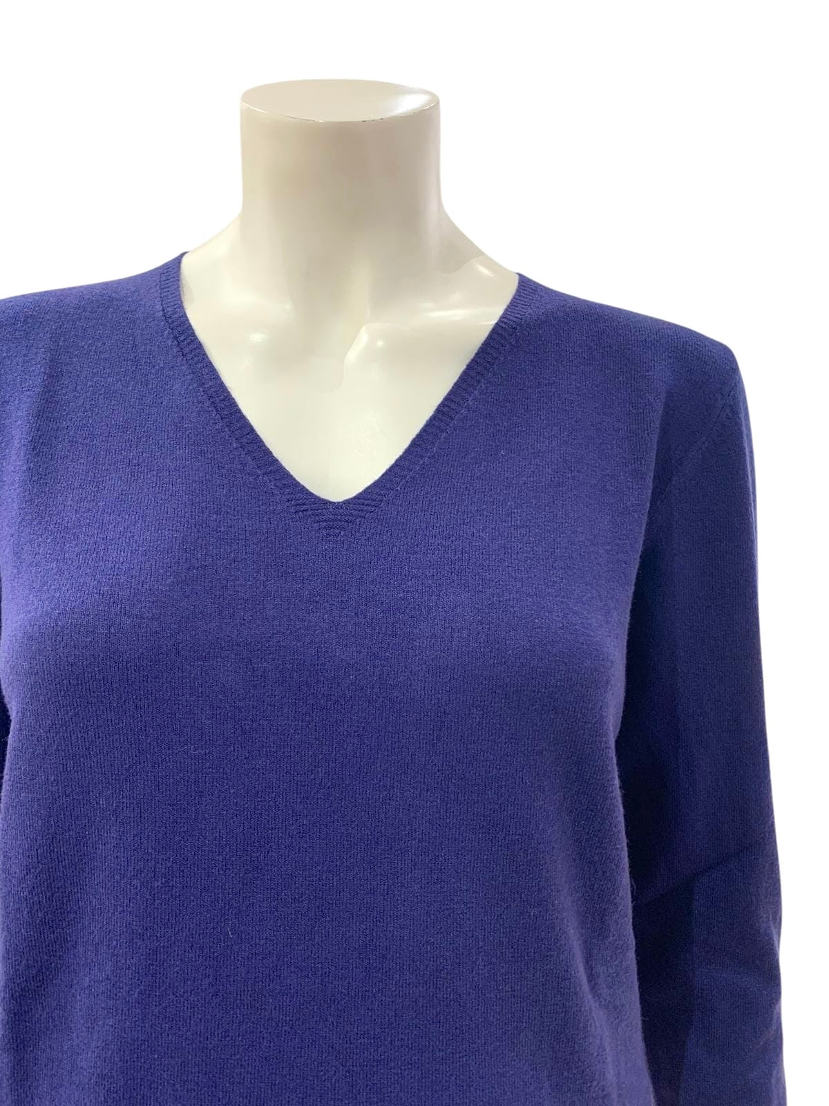 MAGLIA SCOLLO A V BLU ROYAL
