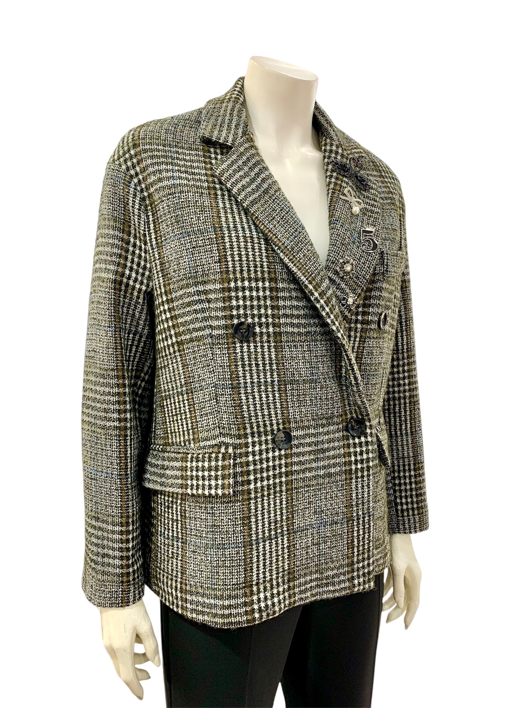 GIACCA TWIDD BIANCA NERA