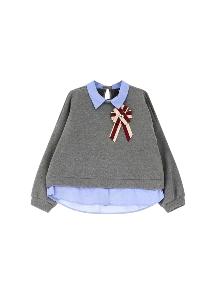 FELPA CAMICIA GRIGIA