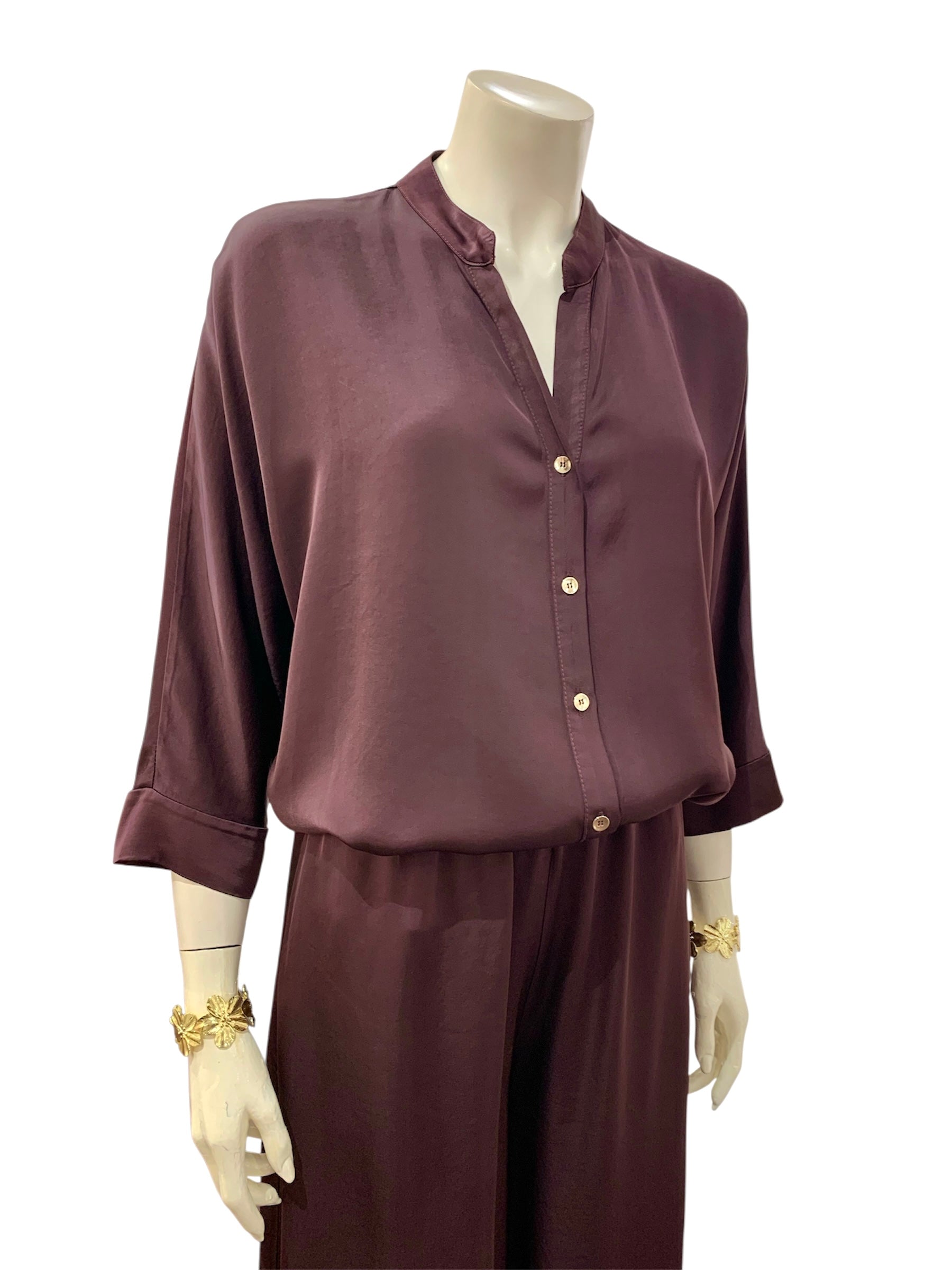 CAMICIA COREANA BURGUNDI