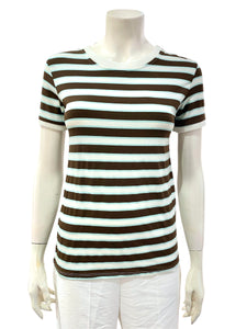 T-SHIRT RIGHE MORO TURCHESE